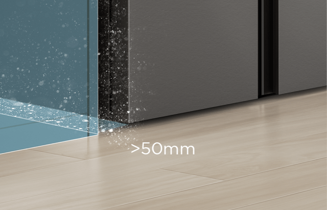 Conventional  Refrigerato leaves a large gap