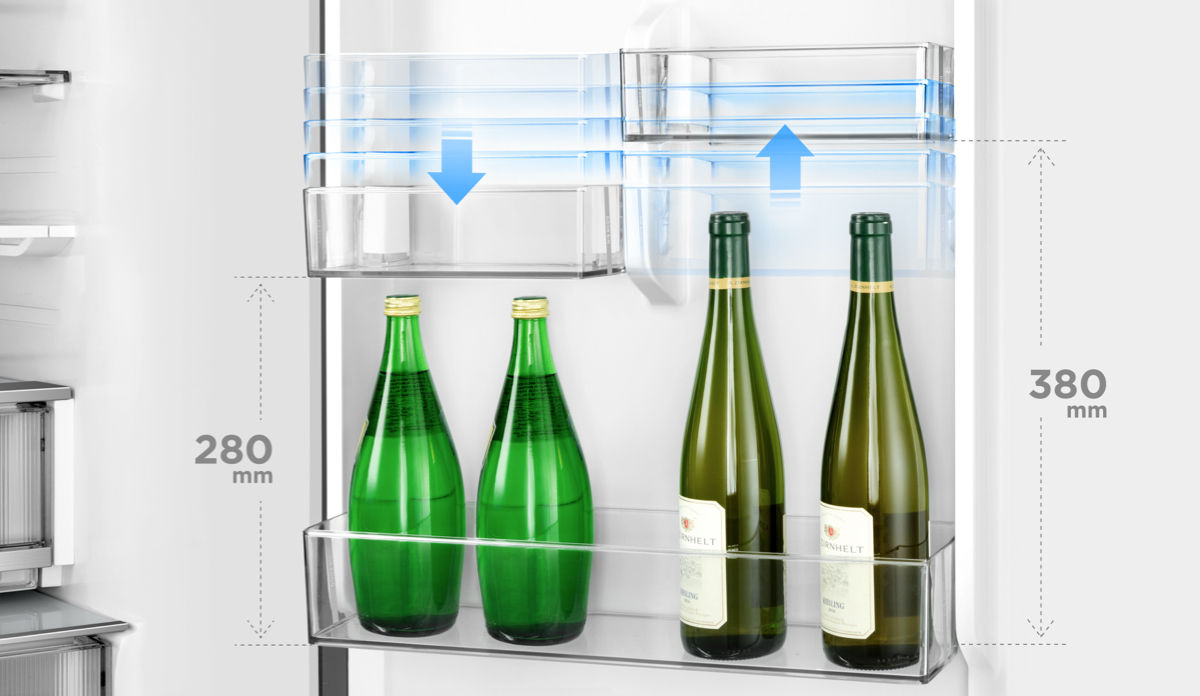 TCL C387BF Refrigerator Reversible Door