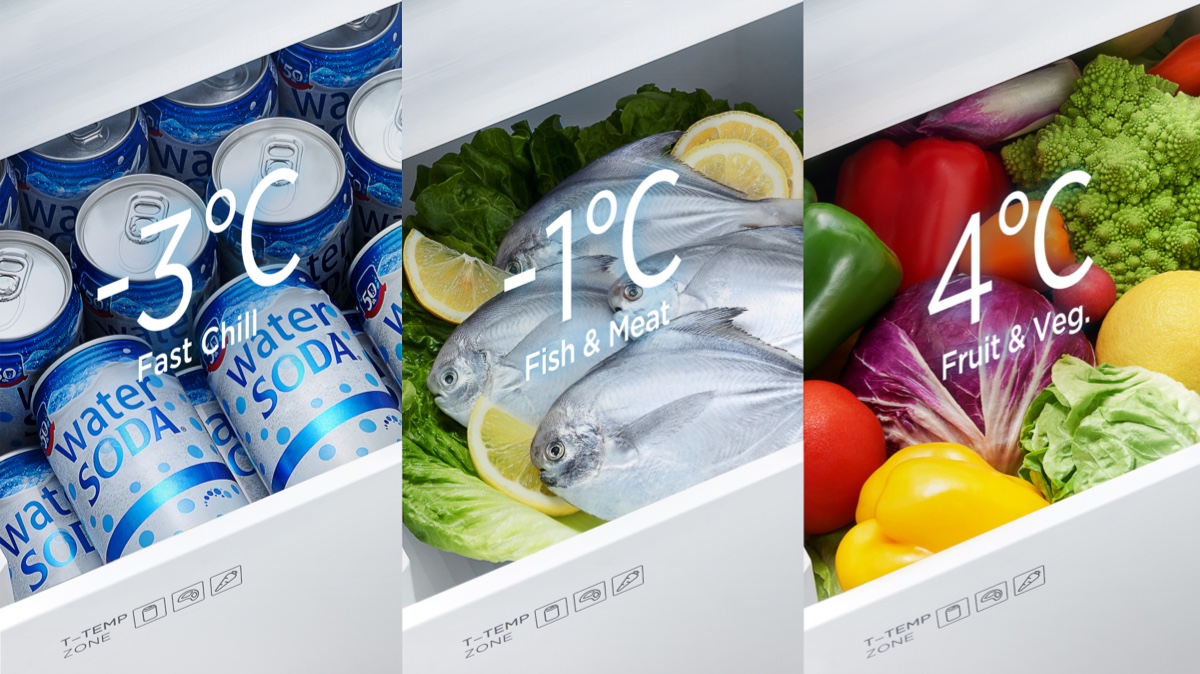 TCL C620SB Refrigerator Three temperature settings