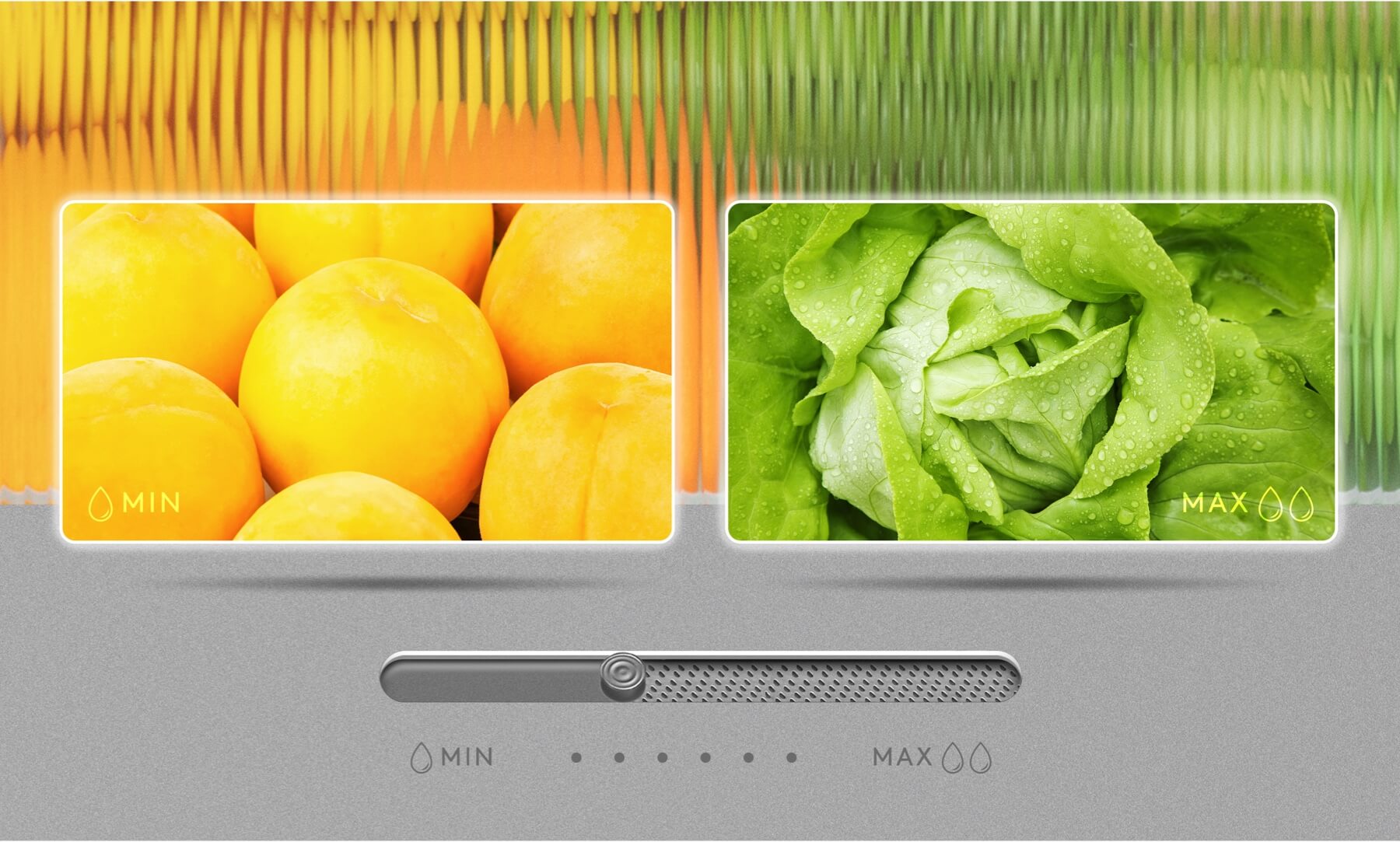 TCL C620SB Refrigerator Humidity Slider Crisper