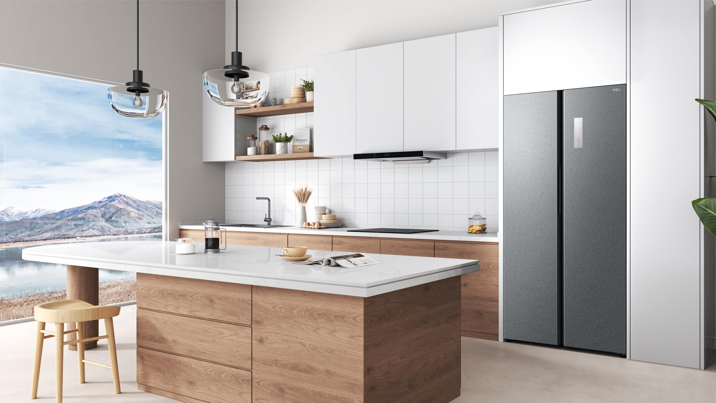 TCL C620SB-Side By Side Refrigerator 608L