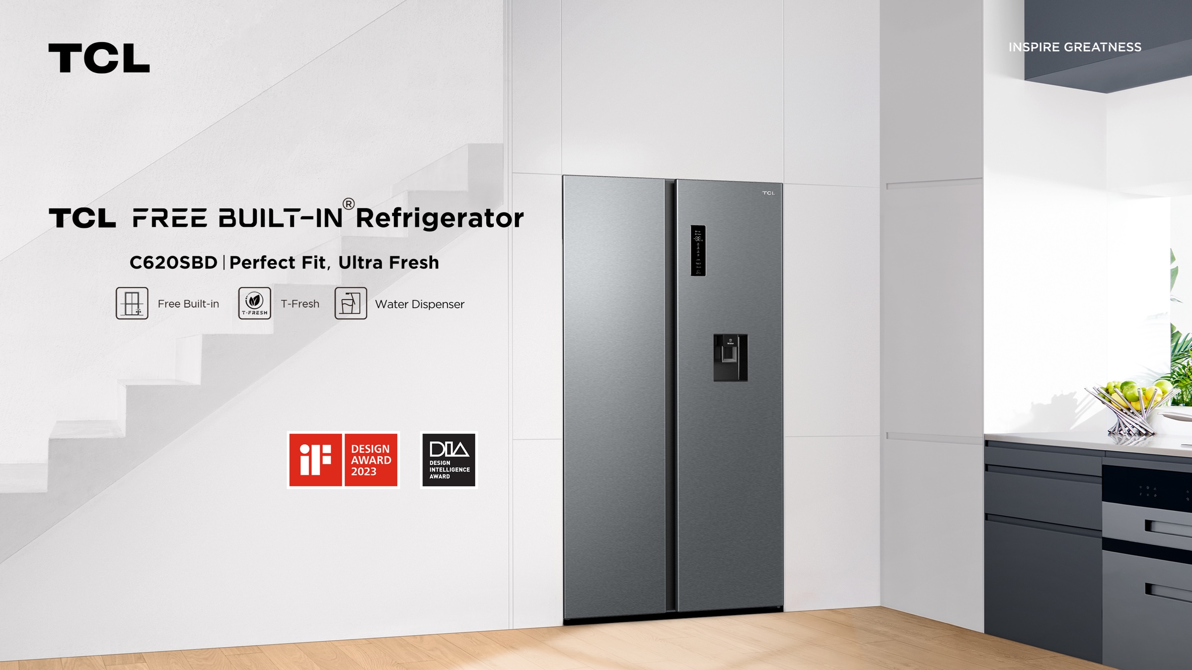 TCL C620SBD-Free Built-in Refrigerator