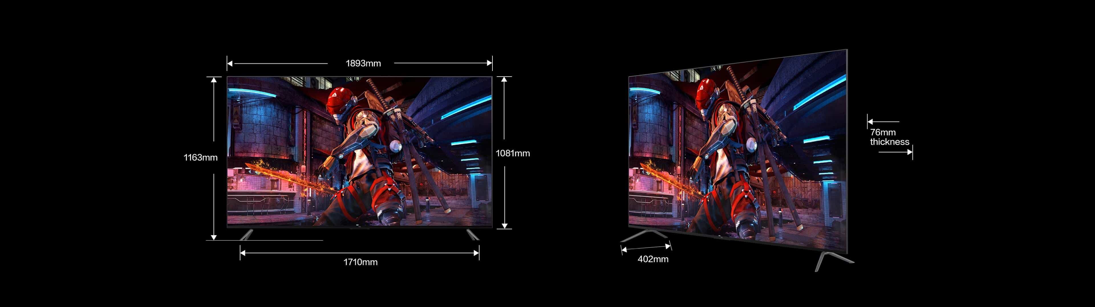 TCL C745 QLED TV 85''size