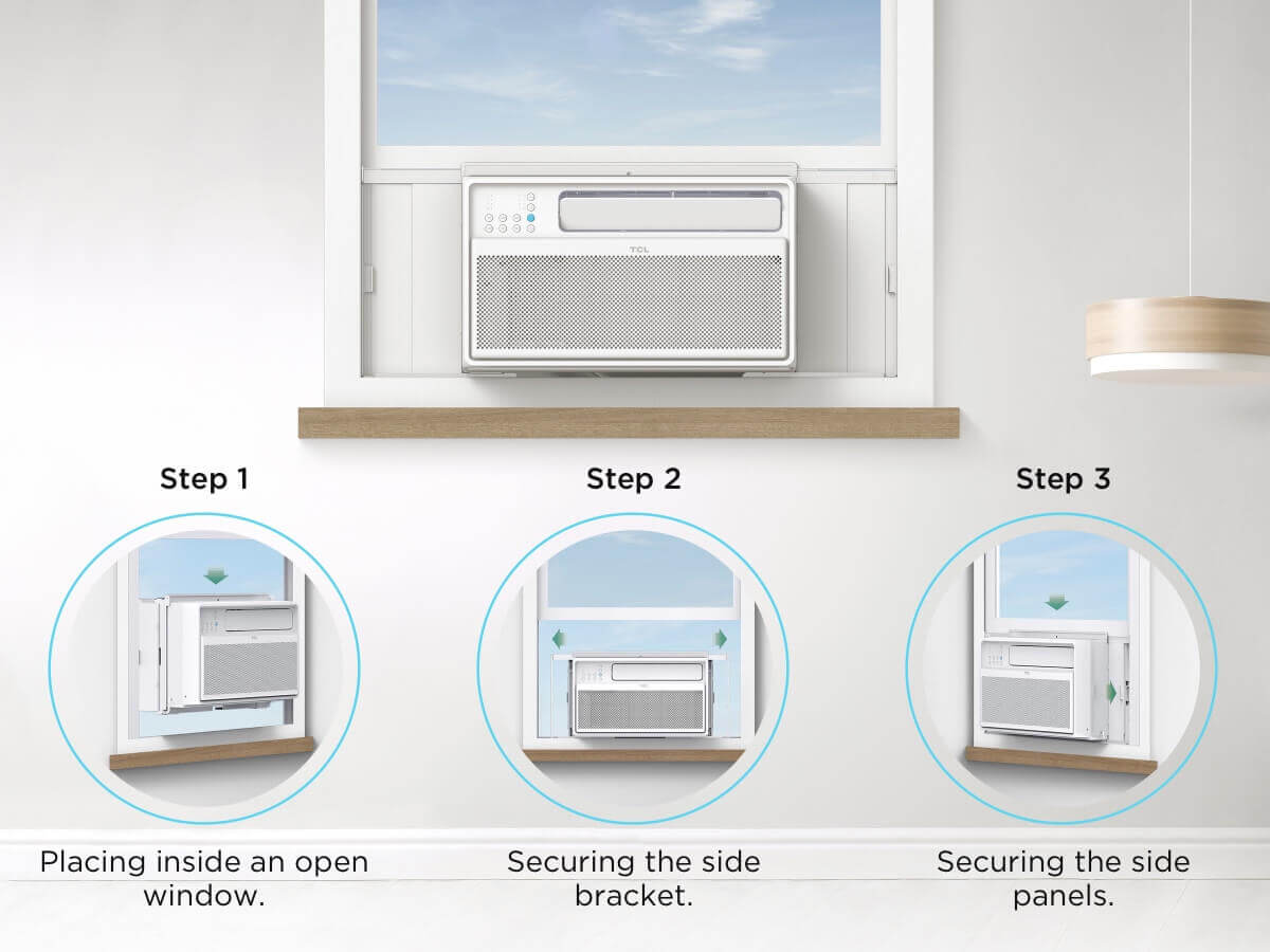 3 step Install an Air Conditioner in a Vertical Window 