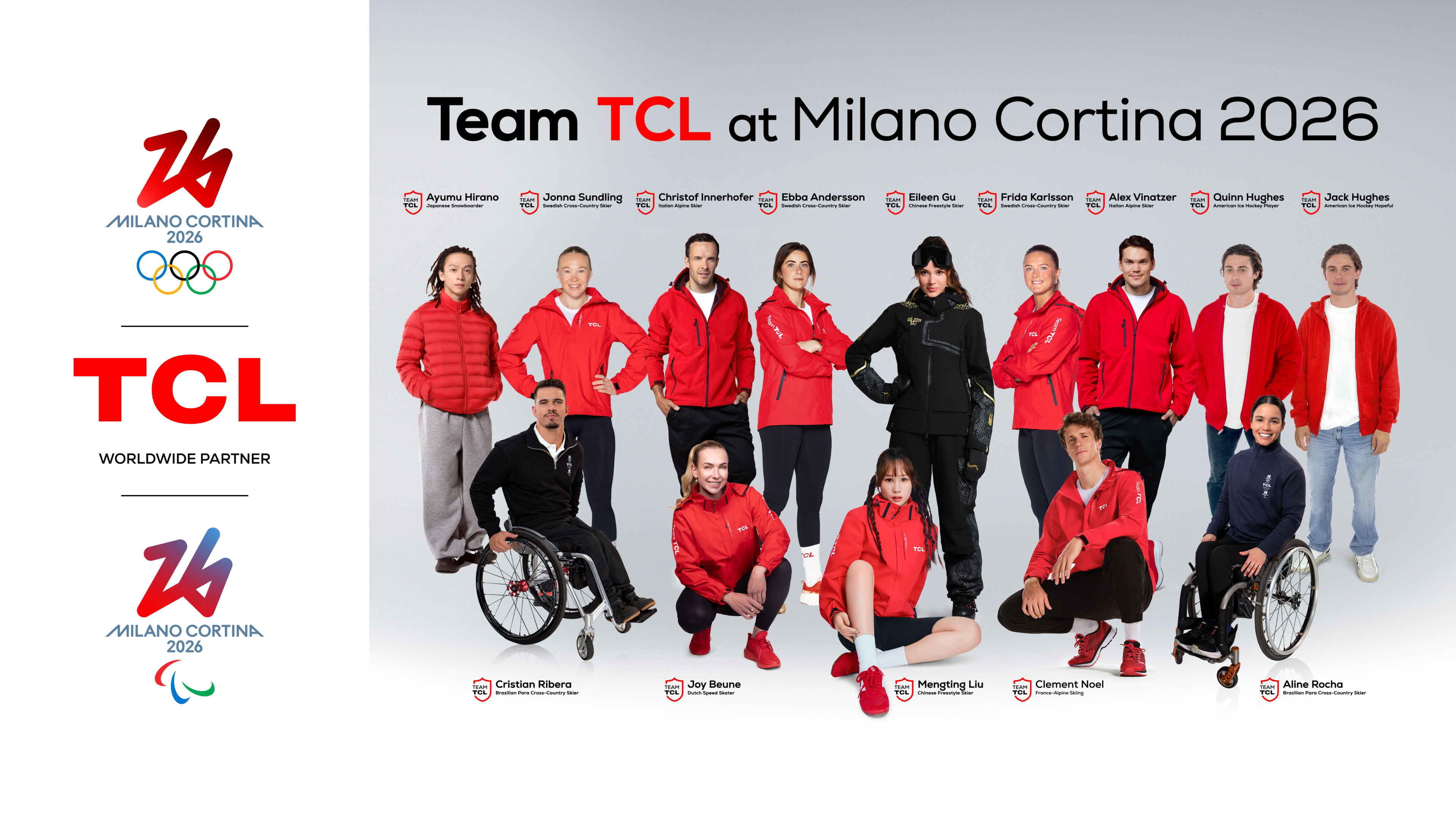 TCL Announces Winter Sports Athletes Joining Team TCL, Embodying the Spirit of "Inspire Greatness"