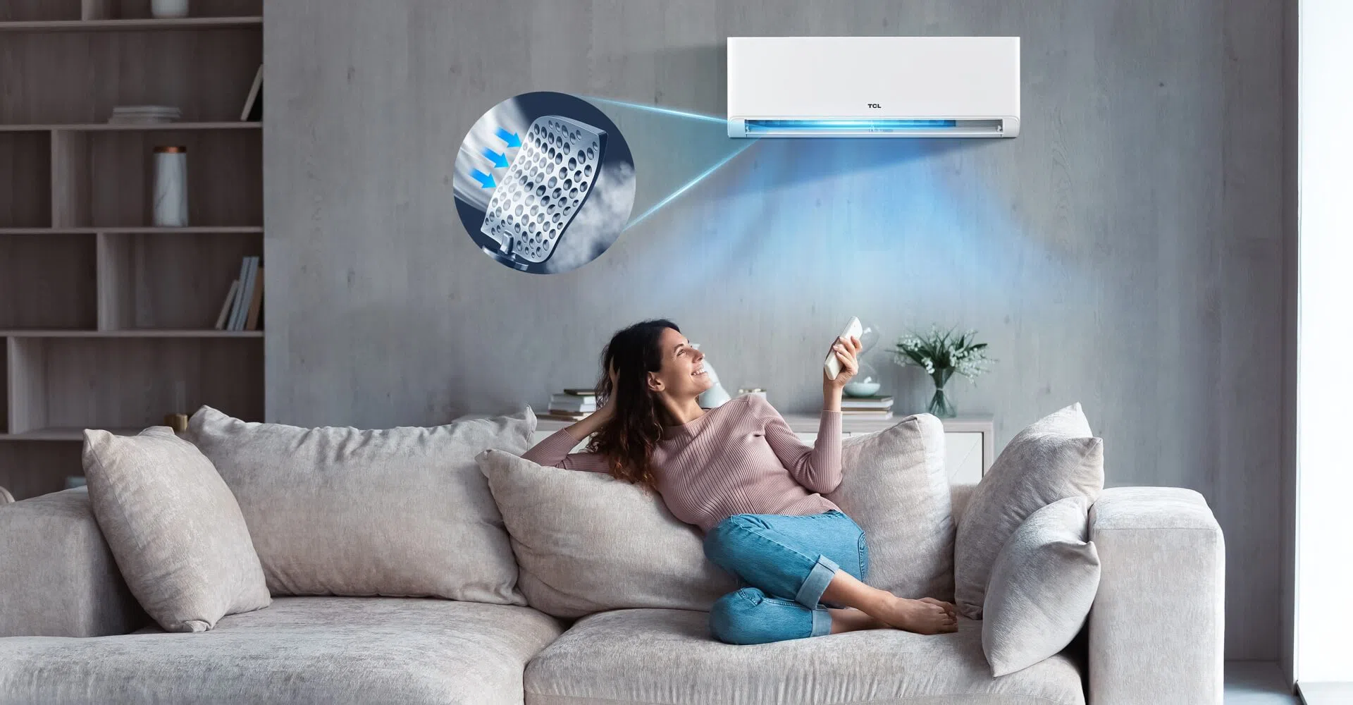 تبريد نسيم لطيف بدون رياح مباشرة