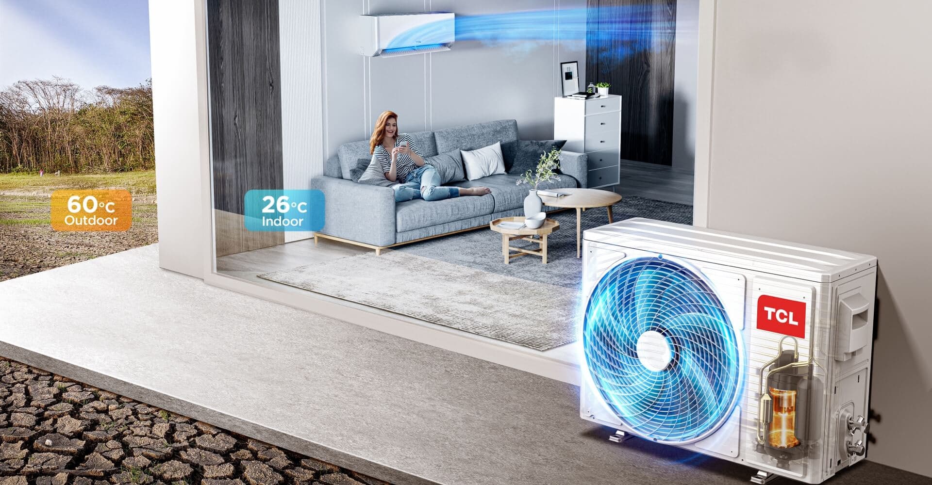 Confortable cooling of BreezeIN AC