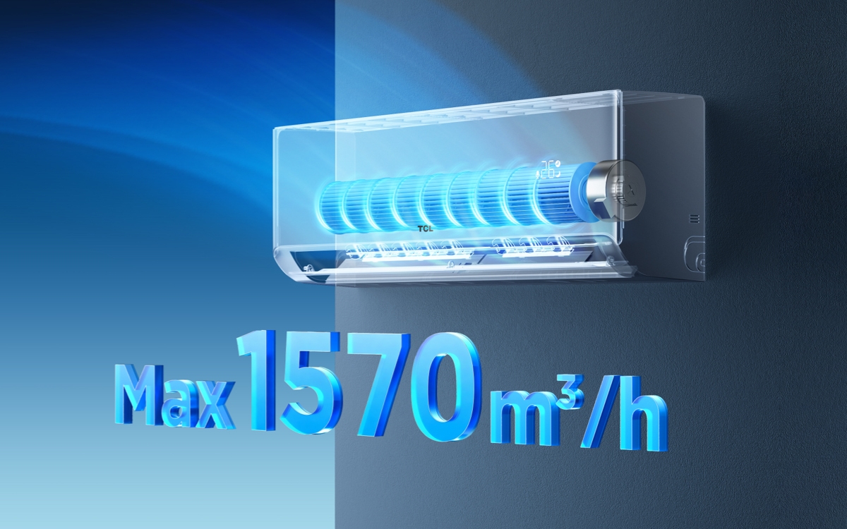 TCL SaveIN AI Air Conditioner 1570m³/h large-circulation air volume Stronger Airflow