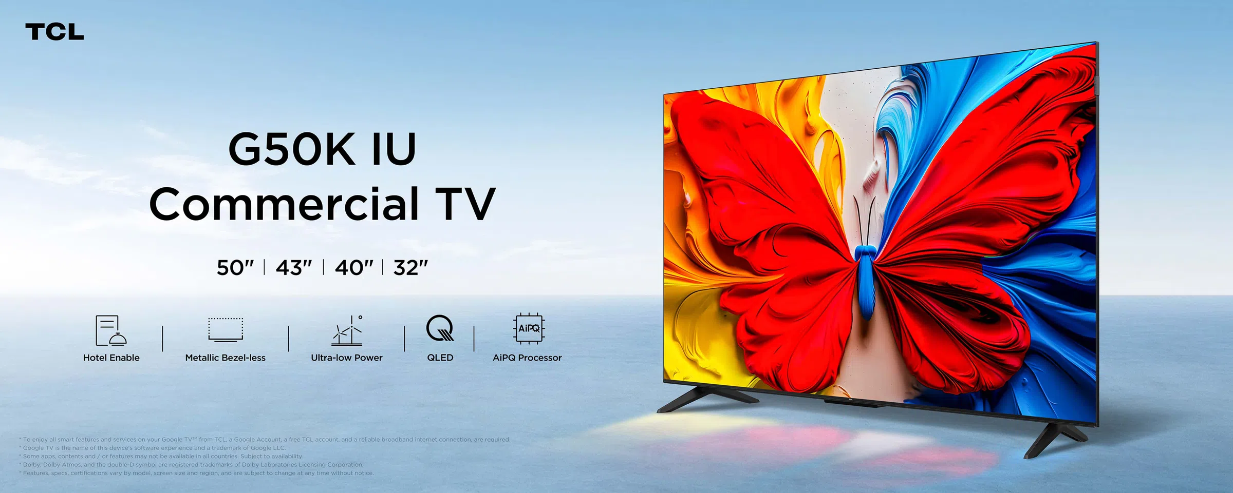 Téléviseur commercial TCL G50K IU 4K UHD QLED