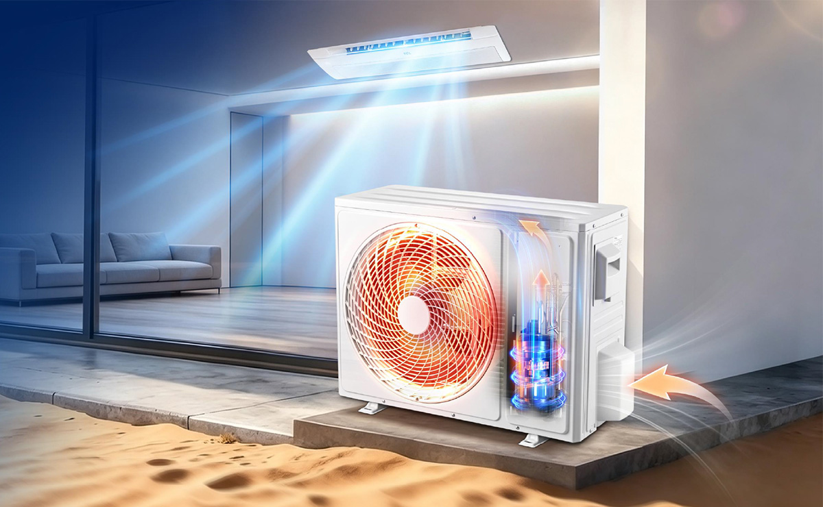 乐竟体育 CAC Floor Standing AC with DC Inverter Compressor