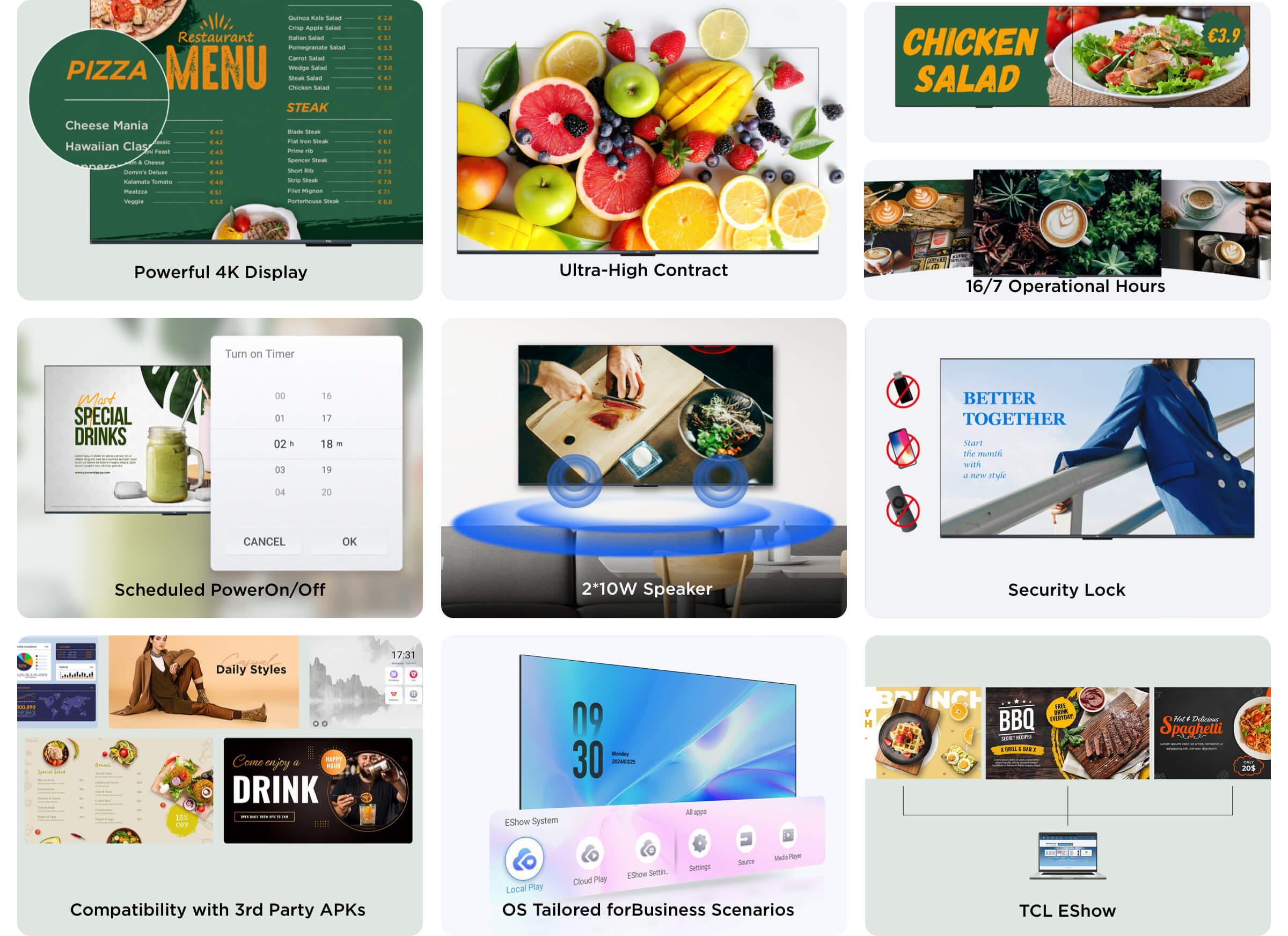 TCL TEN Series Digital Signage Overview