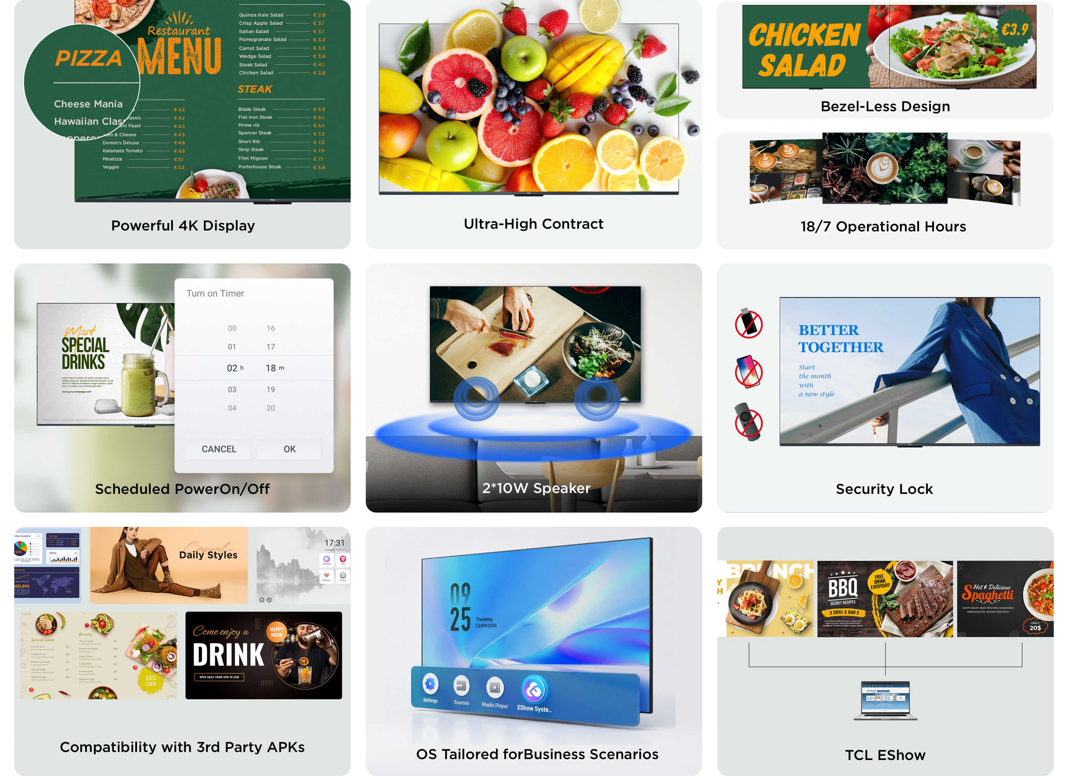 TCL TEN Series Digital Signage Overview
