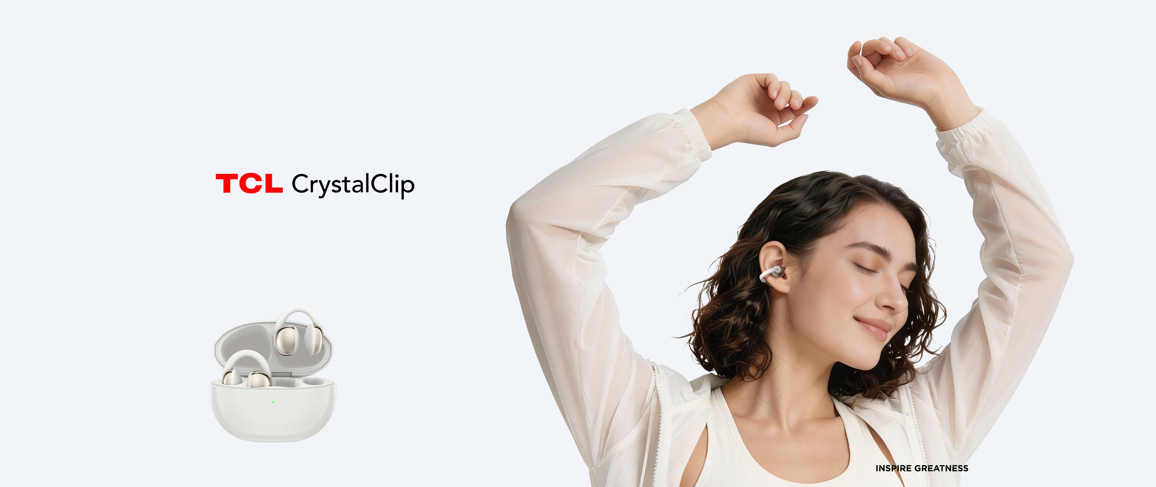TCL CrystalClip Clip-on Design Headphone