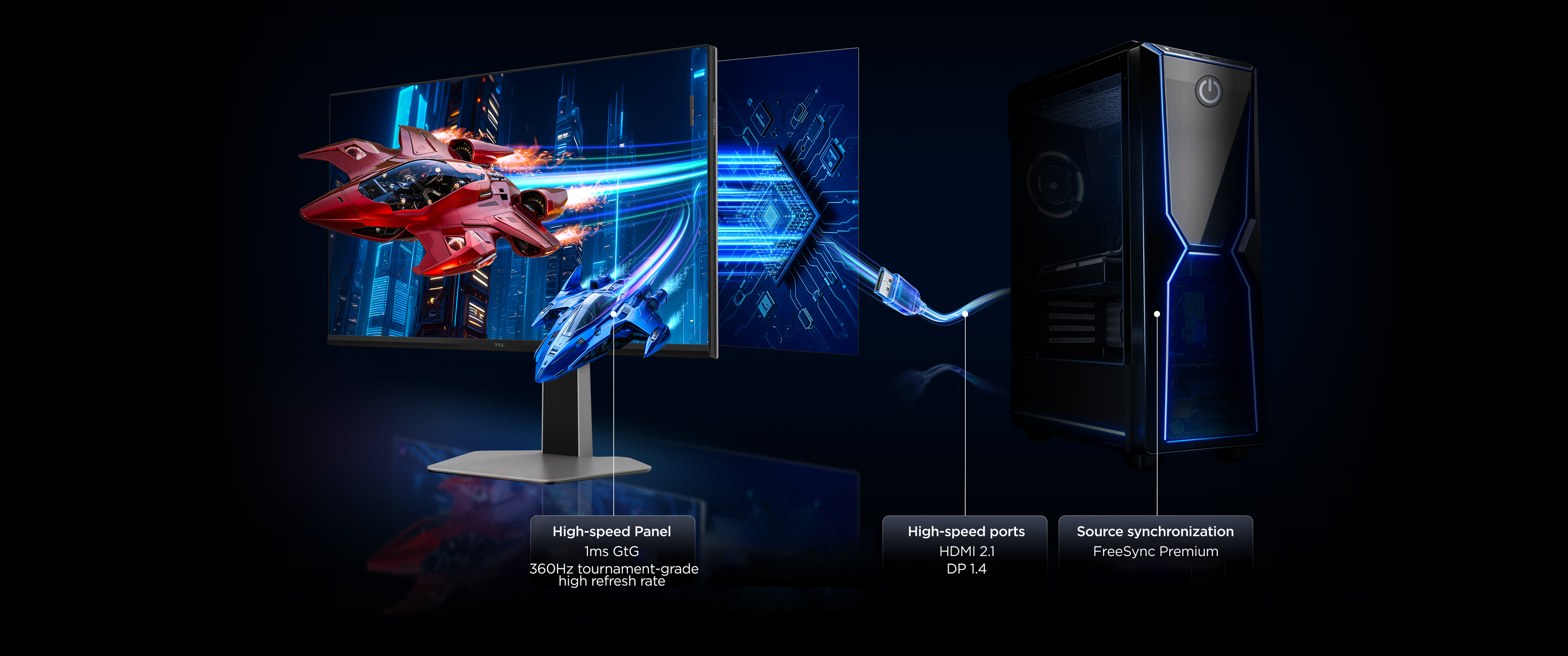 TCL 27P2A Pro  320Hz Mini LED Gaming Monitor Lower Latency