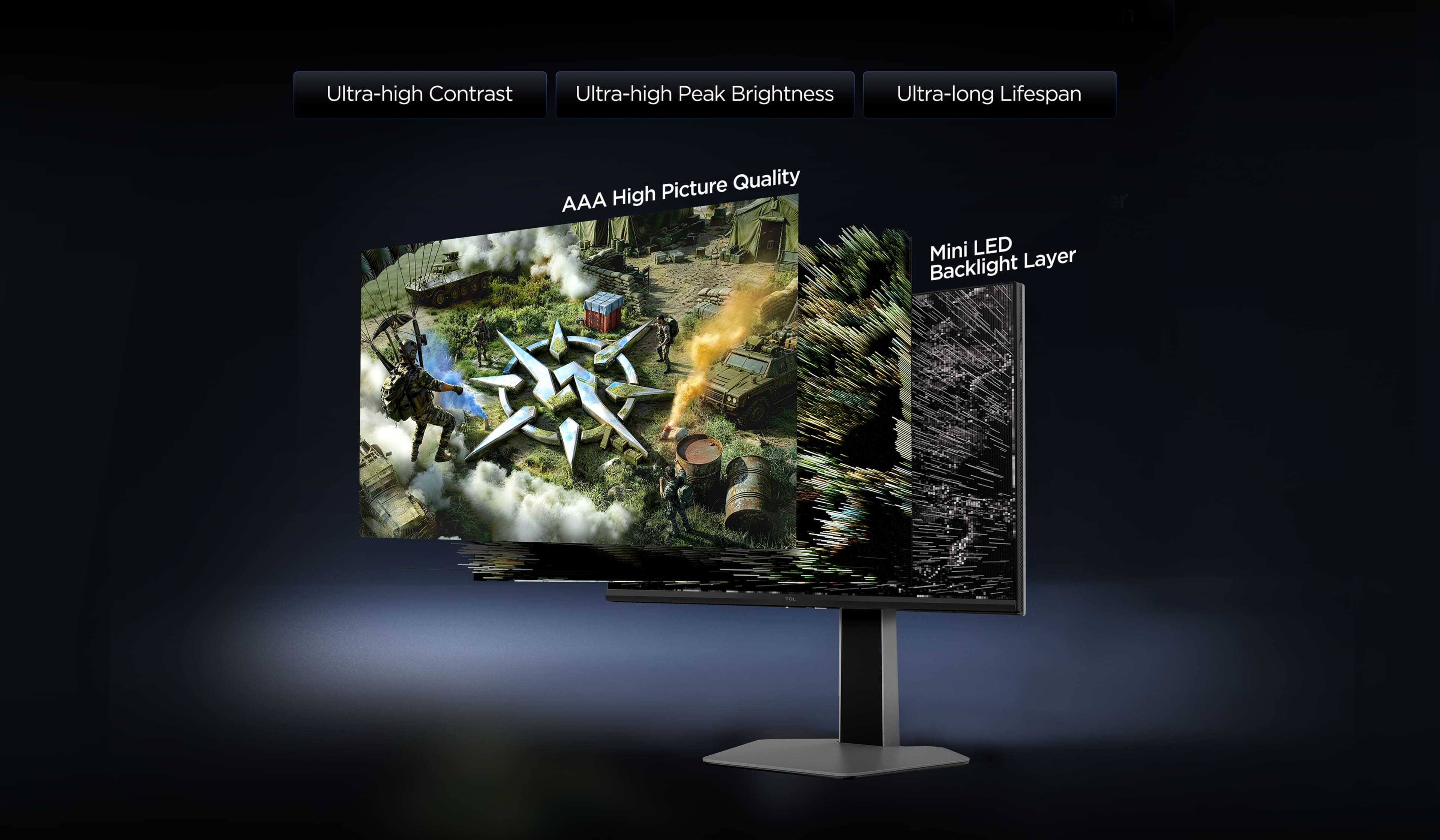 TCL Mini LED offers higher contrast and a more breathtaking gaming visual experience