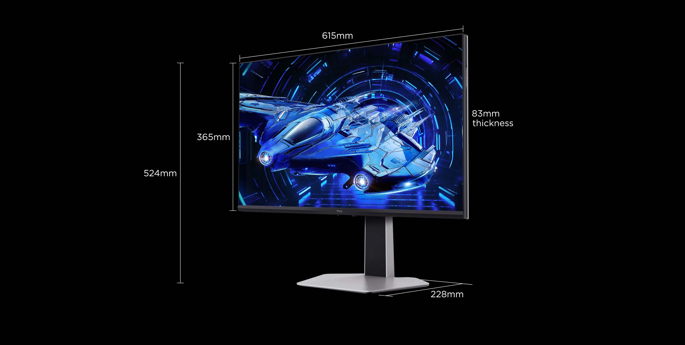 TCL 27R73Q Monitor Screen size