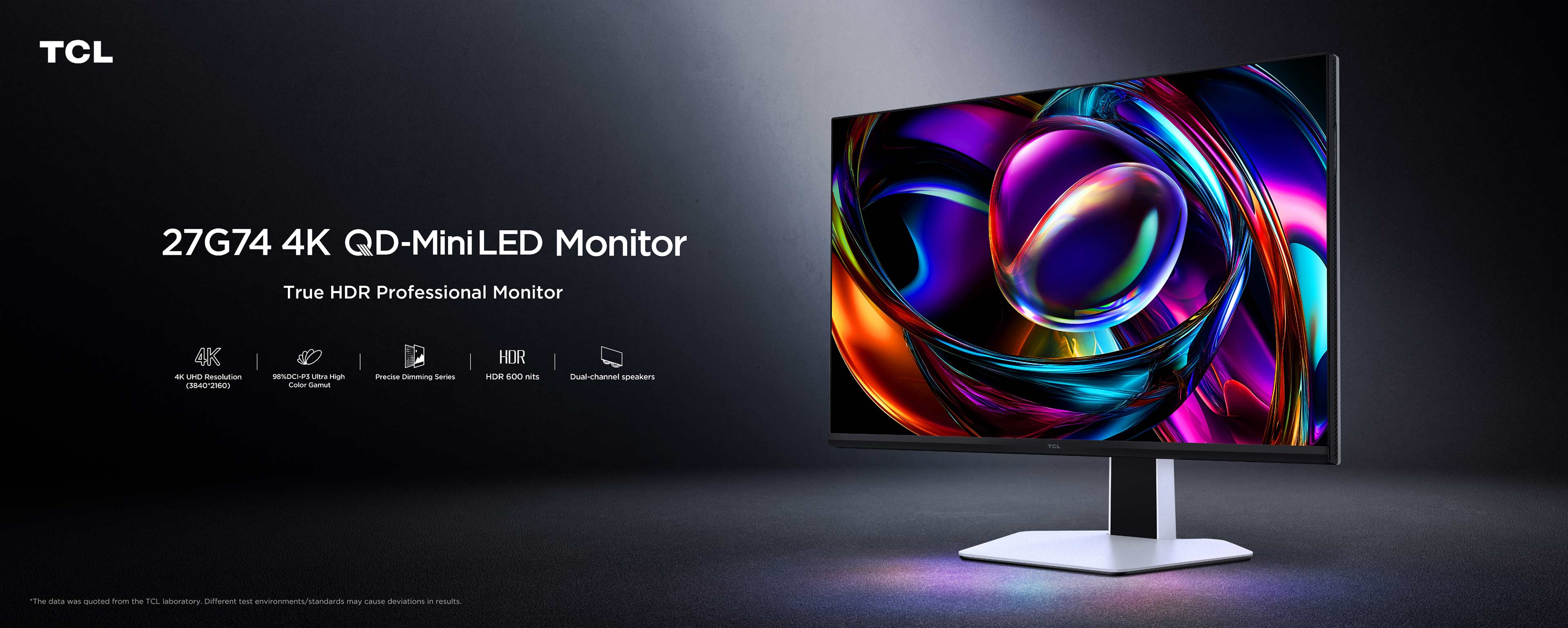 TCL 27G74 QD-Mini LED Monitor-27 Inch 4K Monitor 