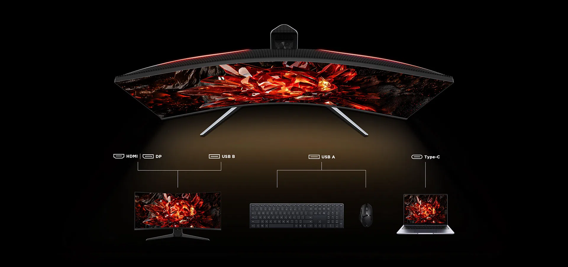 TCL 34R83Q Monitor controls by keyboard and mouse