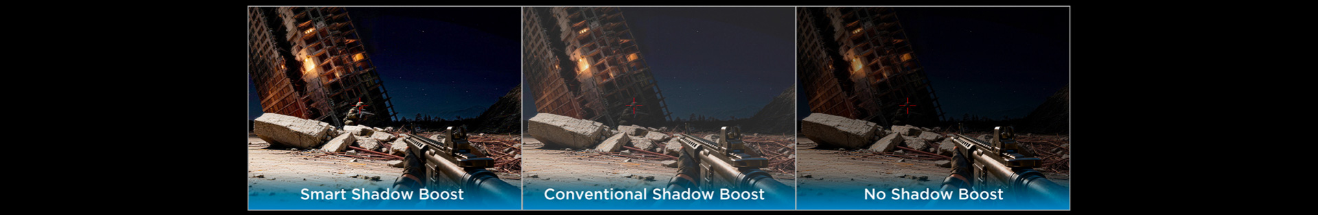 TCL 27C2A Monitor Smart Shadow Boost Brightens Shadow Areas
