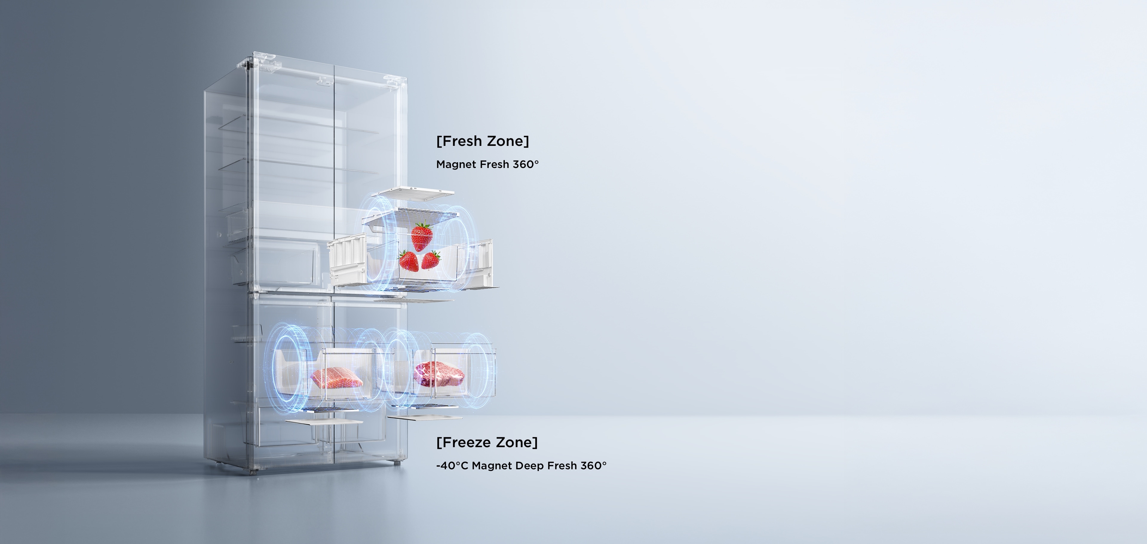 乐竟体育 Magnet Fresh 360° magnetic preservation refrigerator keeping ingredients fresh