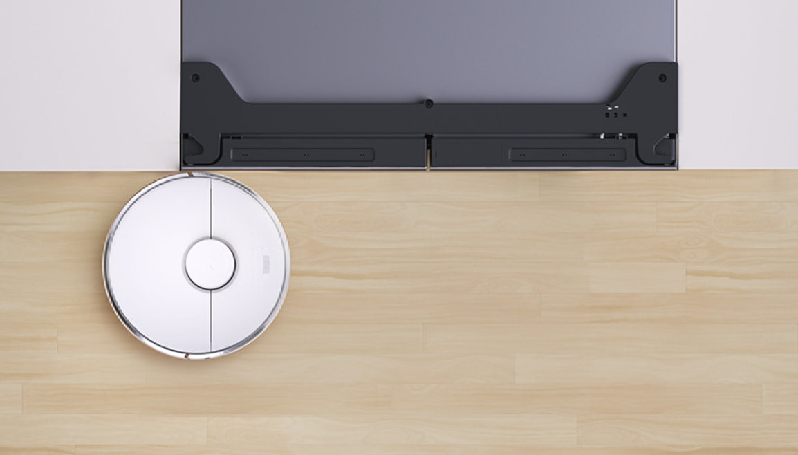 TCL Refrigerator sits flush with cabinets