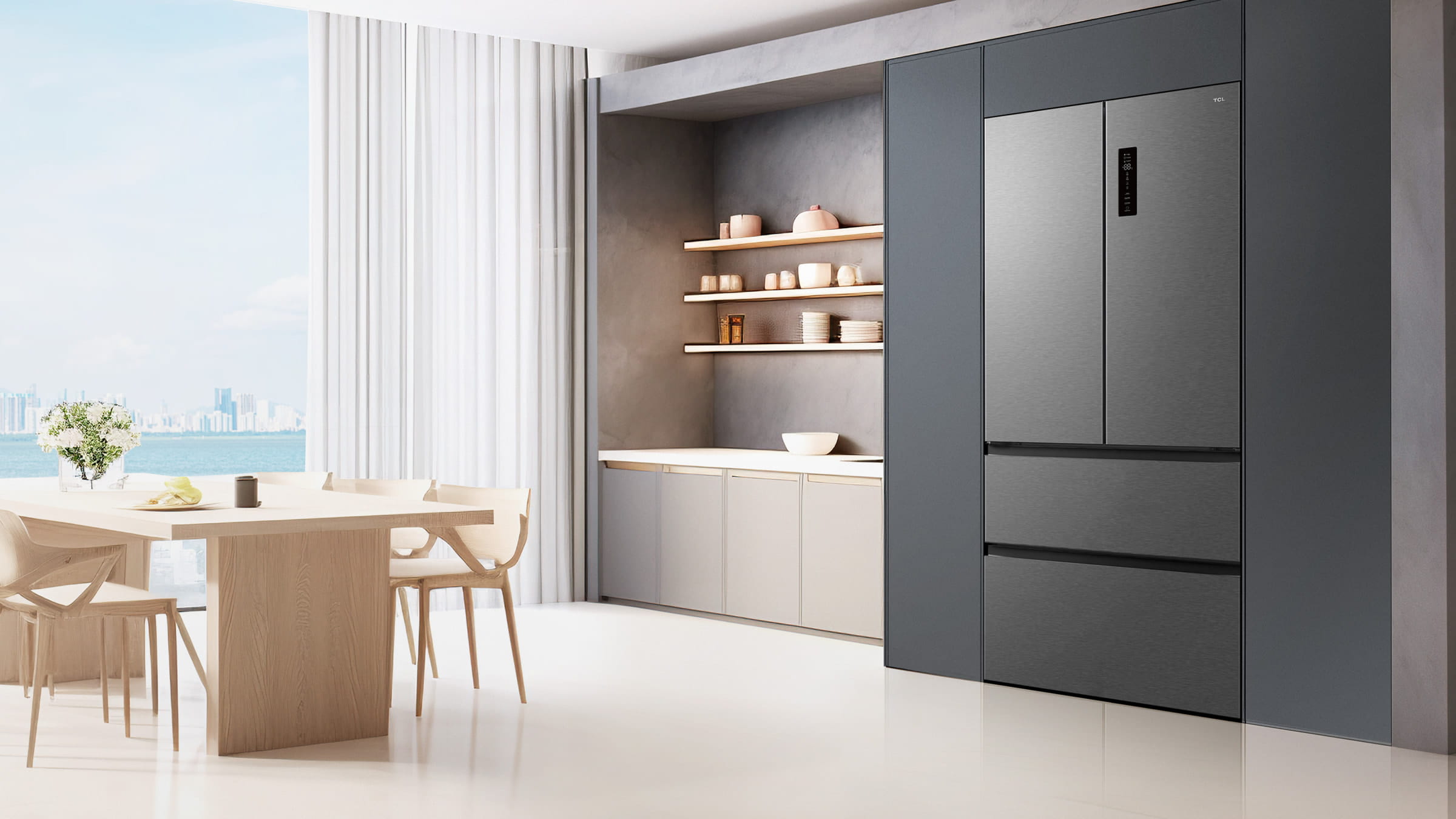 Refrigerator C530FD thinner freezer door Increase capacity