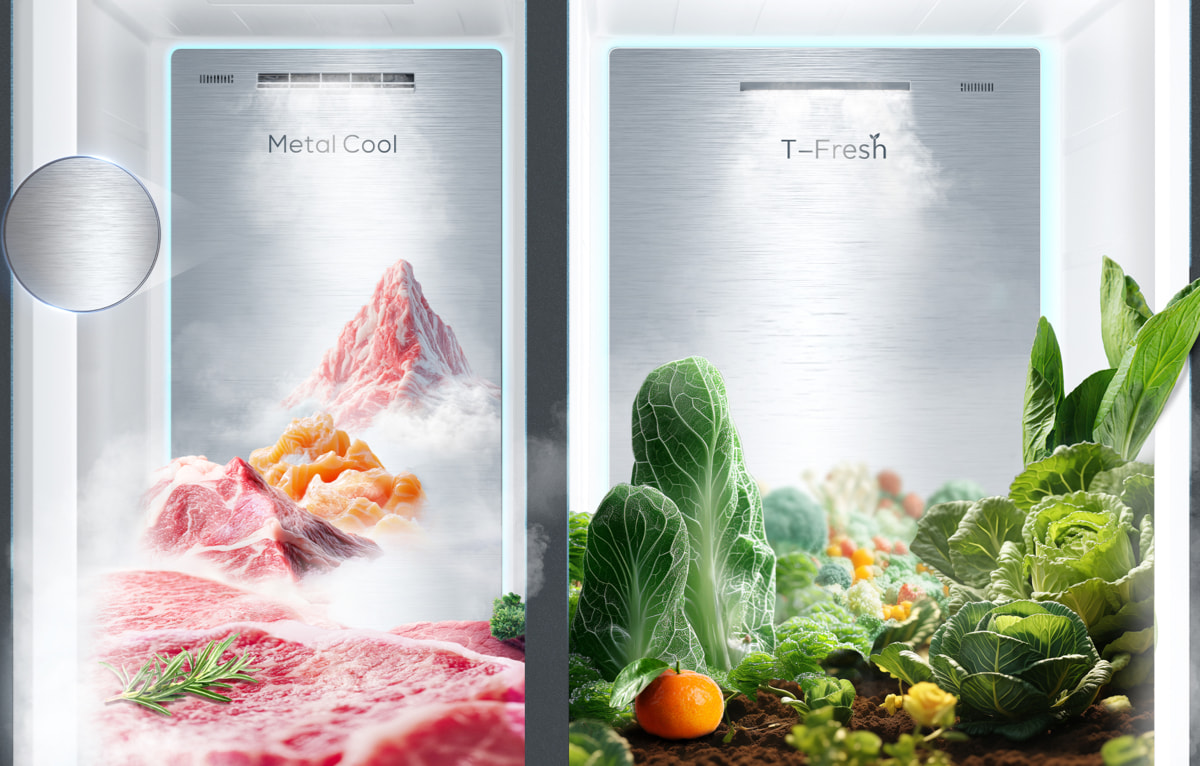 TCL Ice Master Refrigerator Series C575SBIM Metal Cool in Fridge and Freezer