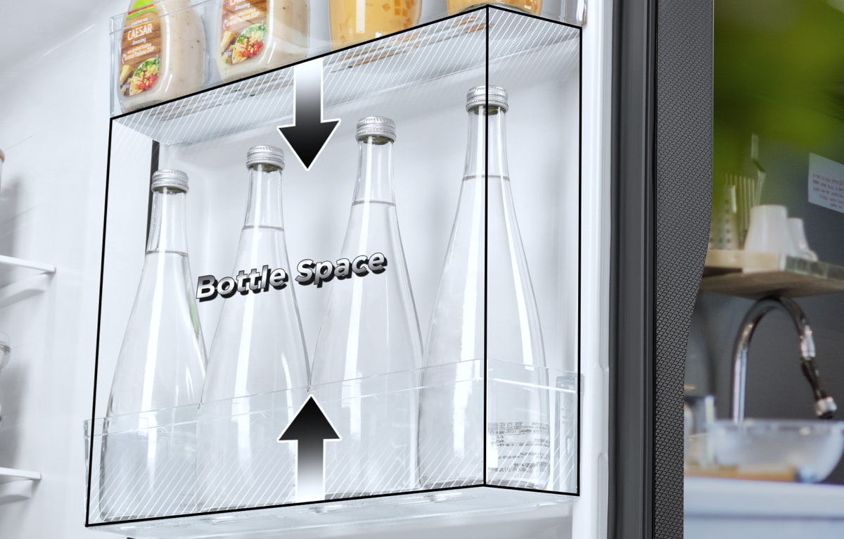 Refrigerador TCL Ice Master Serie C575SBIM con espacio para botellas