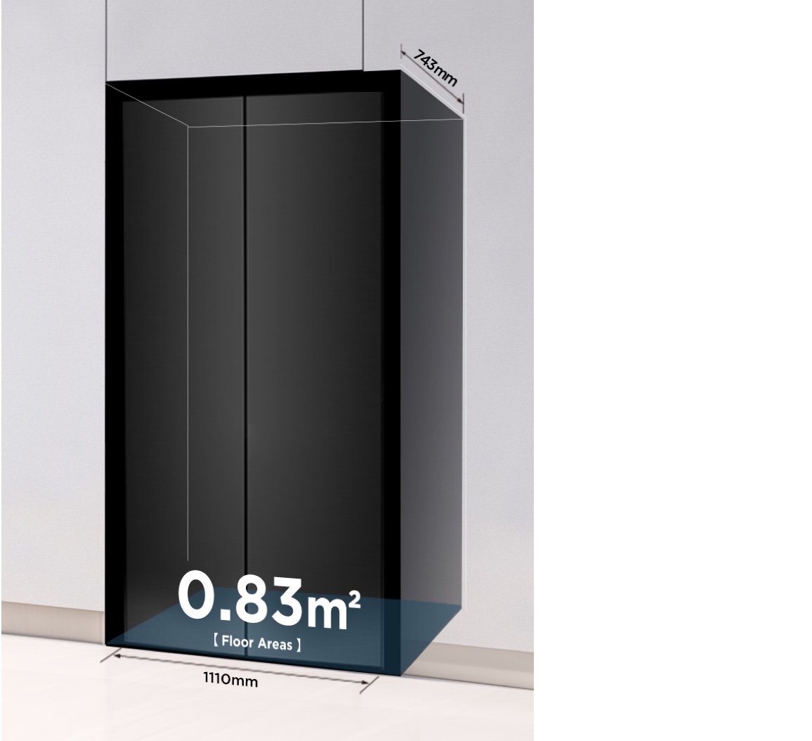 Conventional  Refrigerator Less efficient use of space