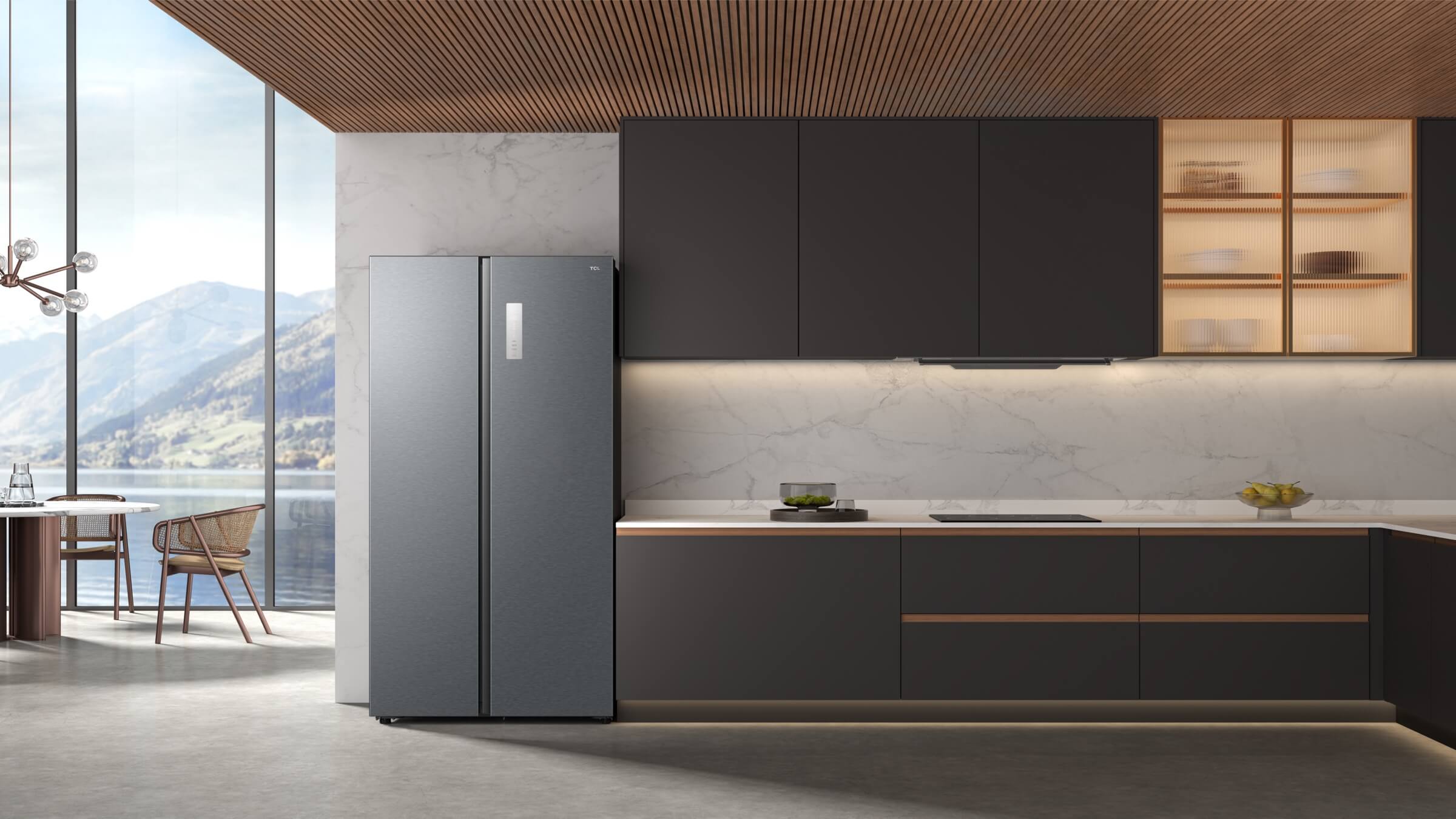 TCL C620SB-Side By Side Refrigerator 608L