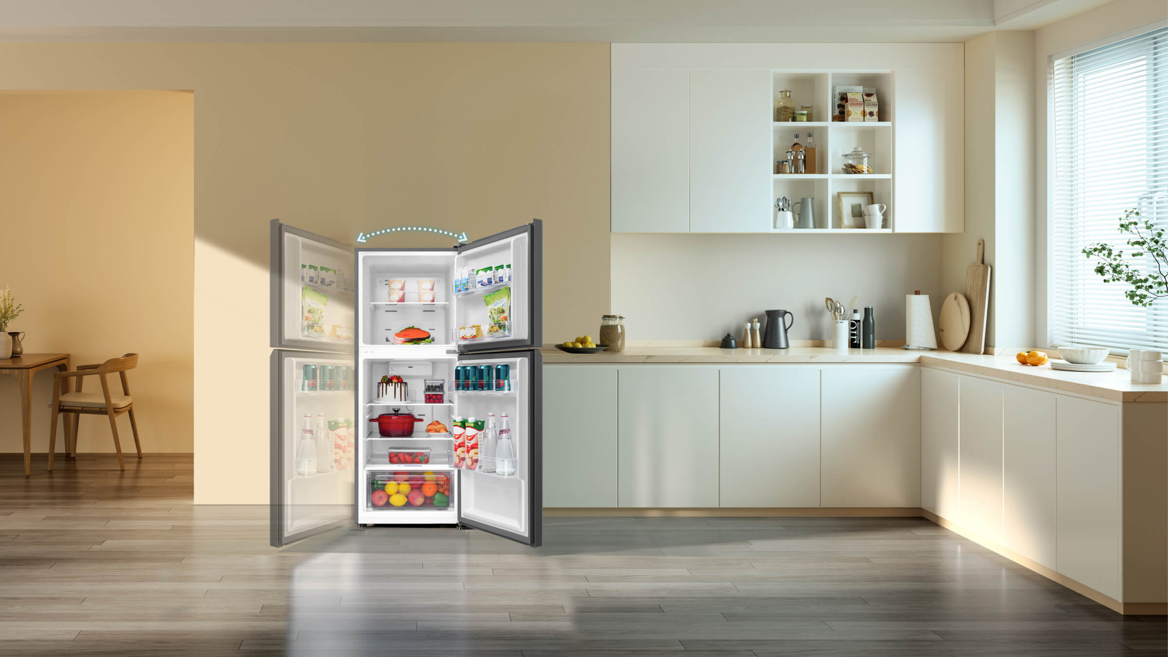 LETOU - ��Ͷ P200TM Top Mount Freezer Reversible Door