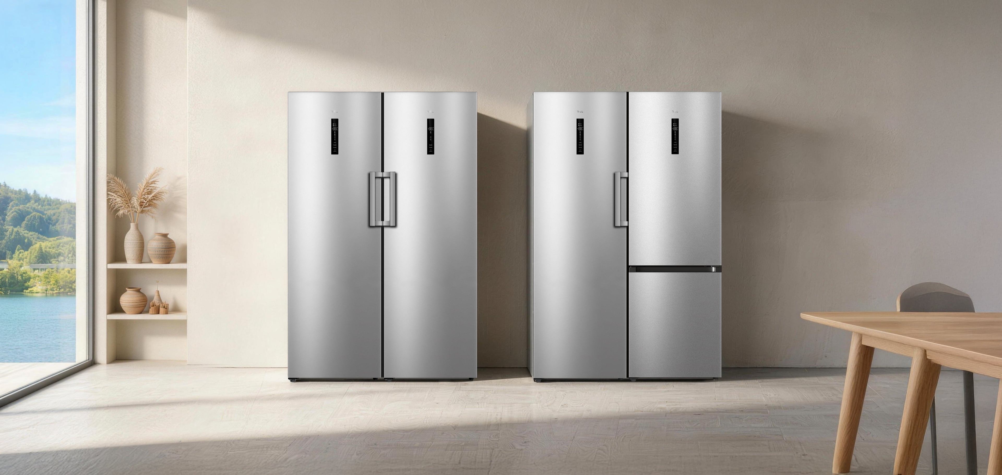 TCL Refrigerator C620SBD Only 1cm reserved space to cabinet side