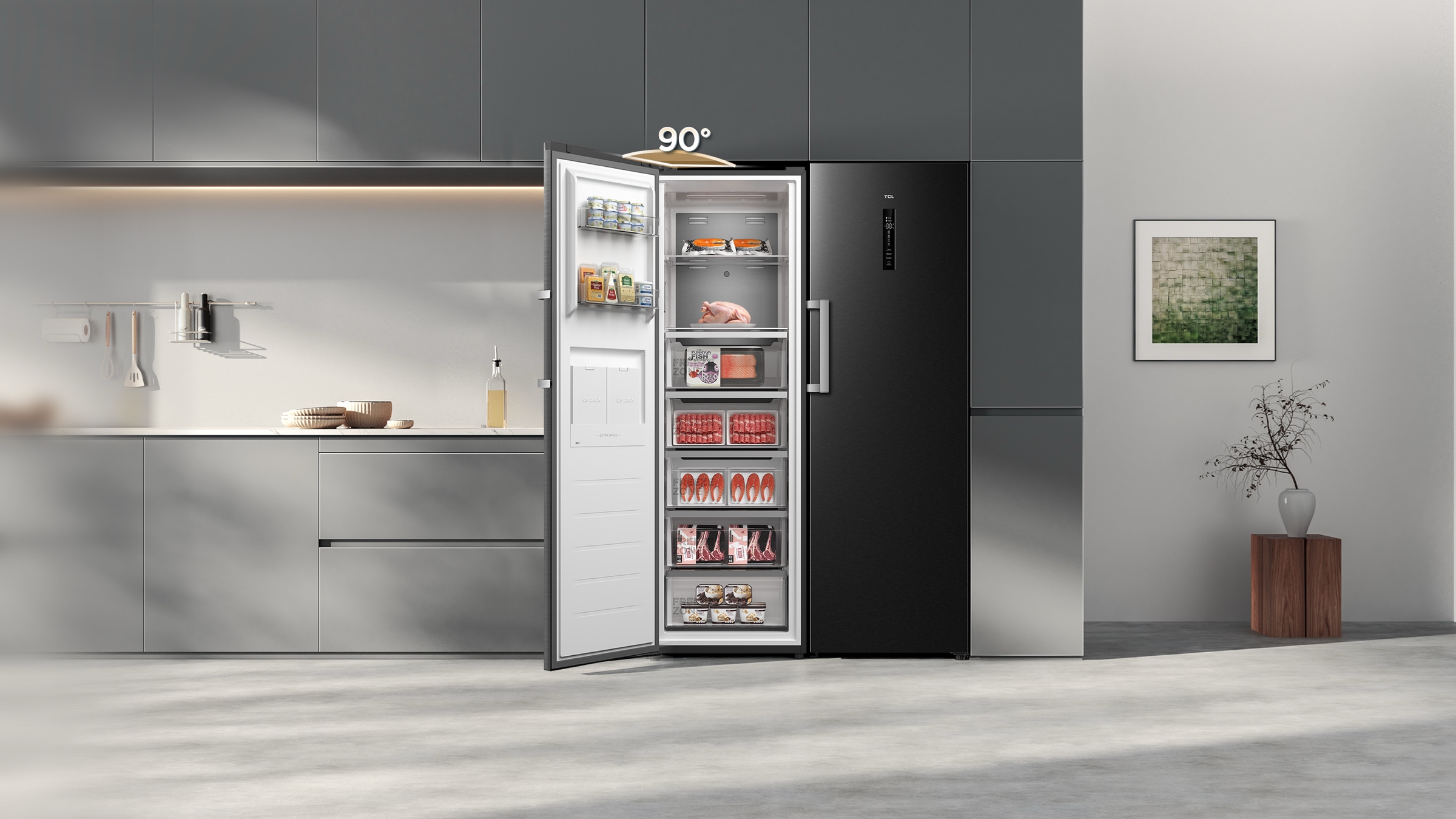 TCL C387BF Refrigerator store food flexible