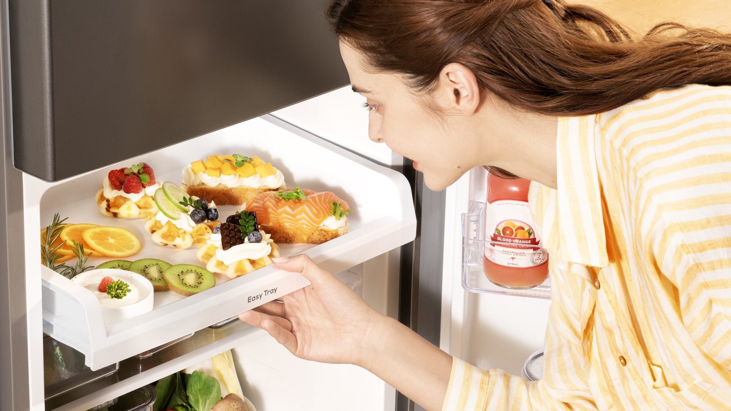 TCL C387BF Refrigerator Foldable and Reversible Glass Shelf