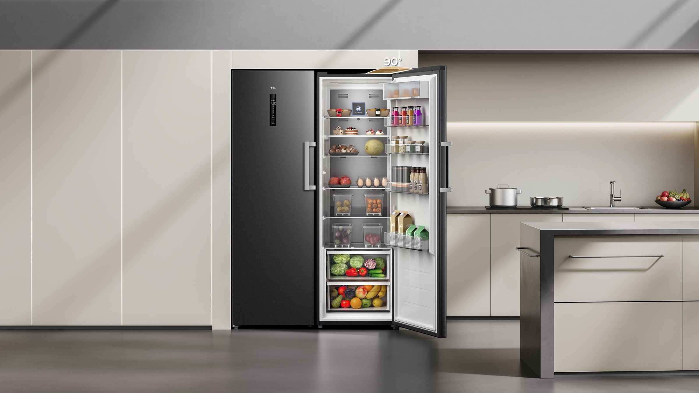 TCL C387BF Refrigerator store food flexible