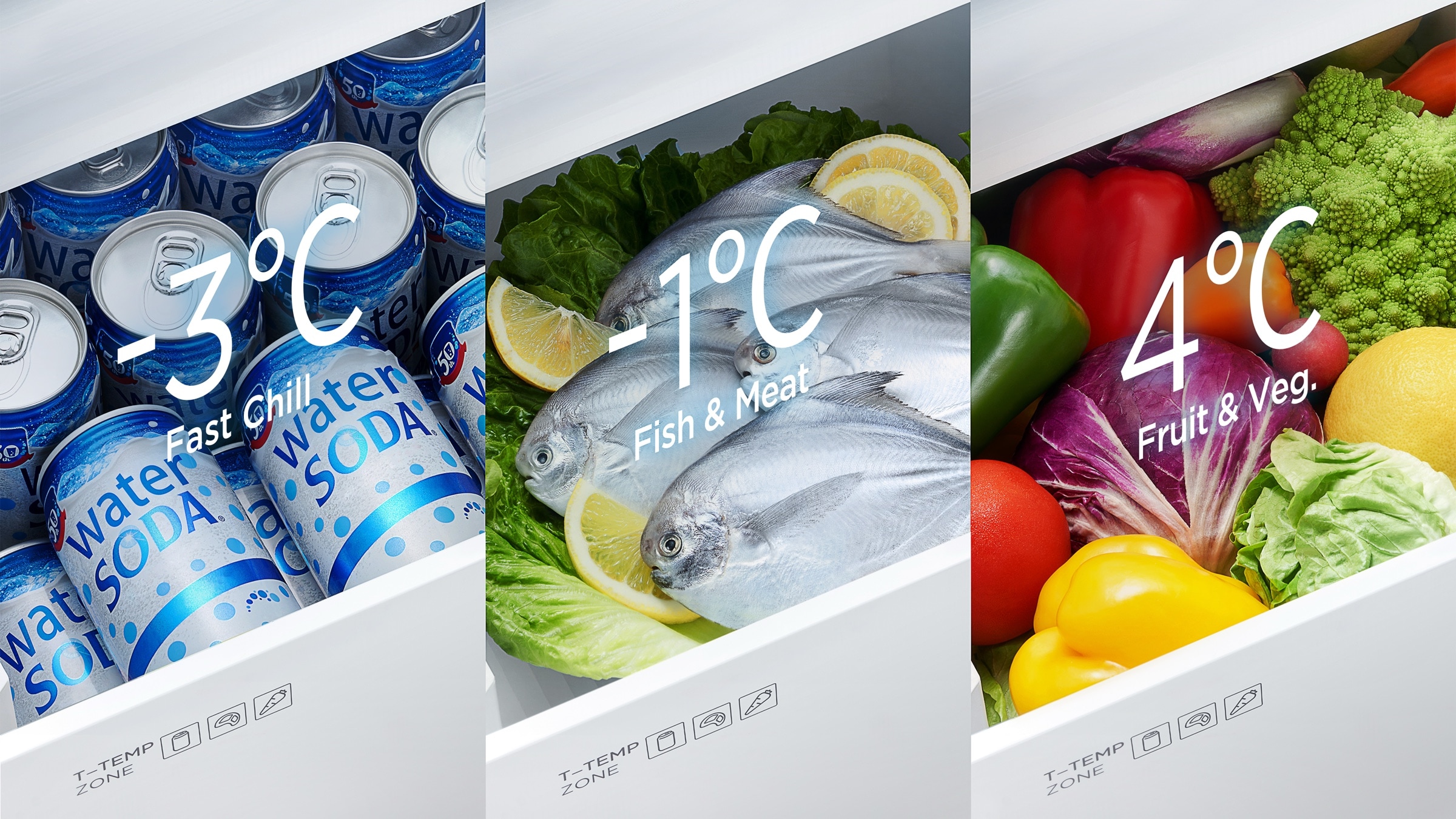 乐竟体育 Refrigerator P350BF Variable Zone to Flex the best suit