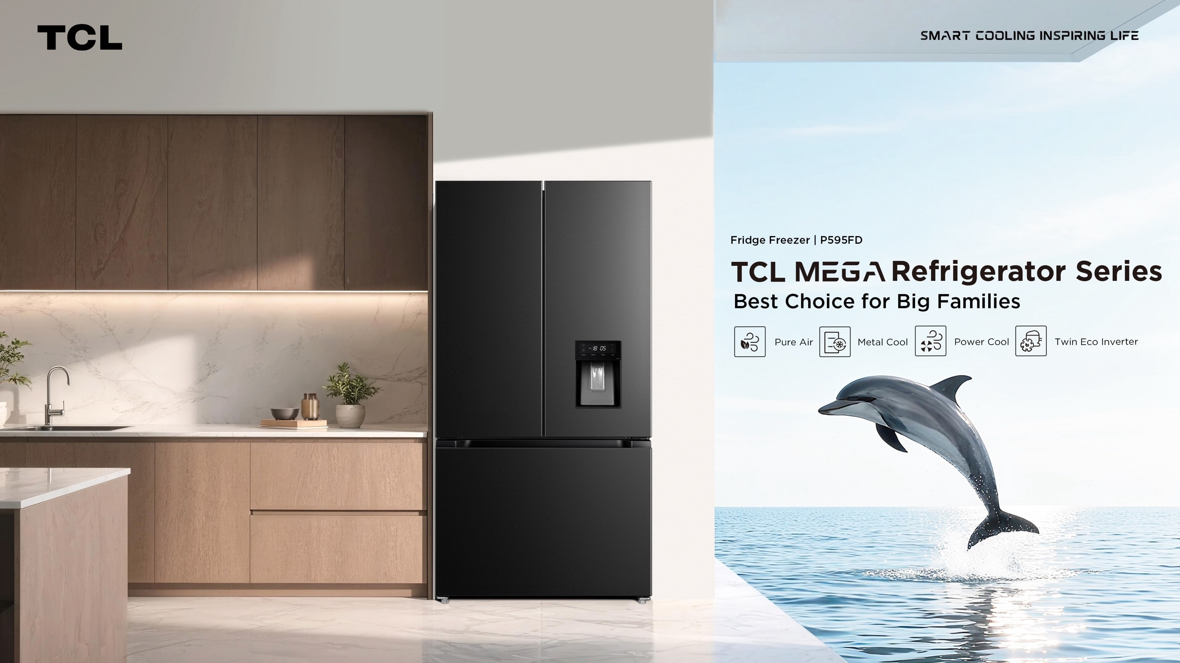 TCL C387BF-Bottom Freezer Refrigerator