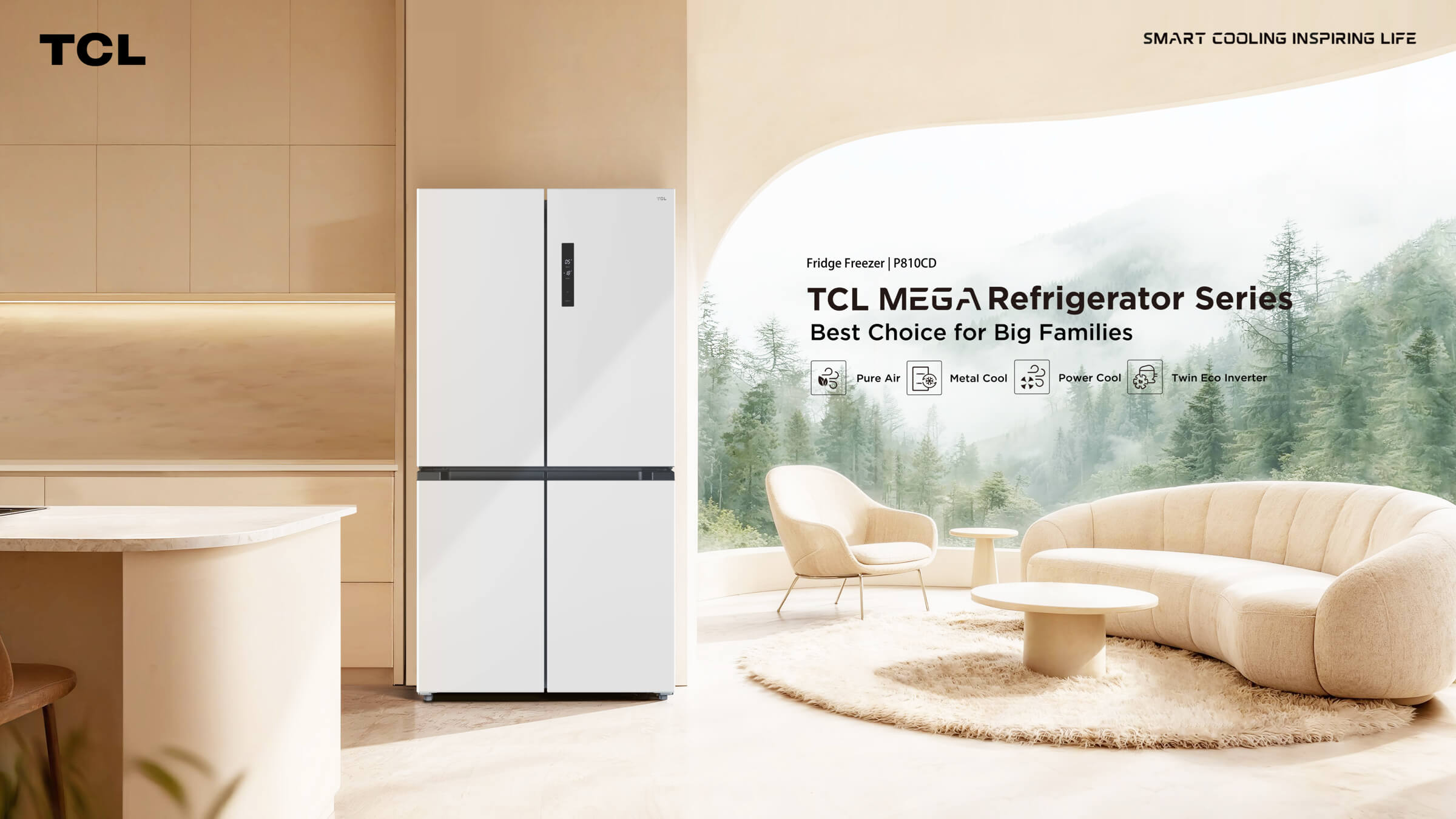 TCL P810CD Multi-Door No-Frost Refrigerator | TCL Global