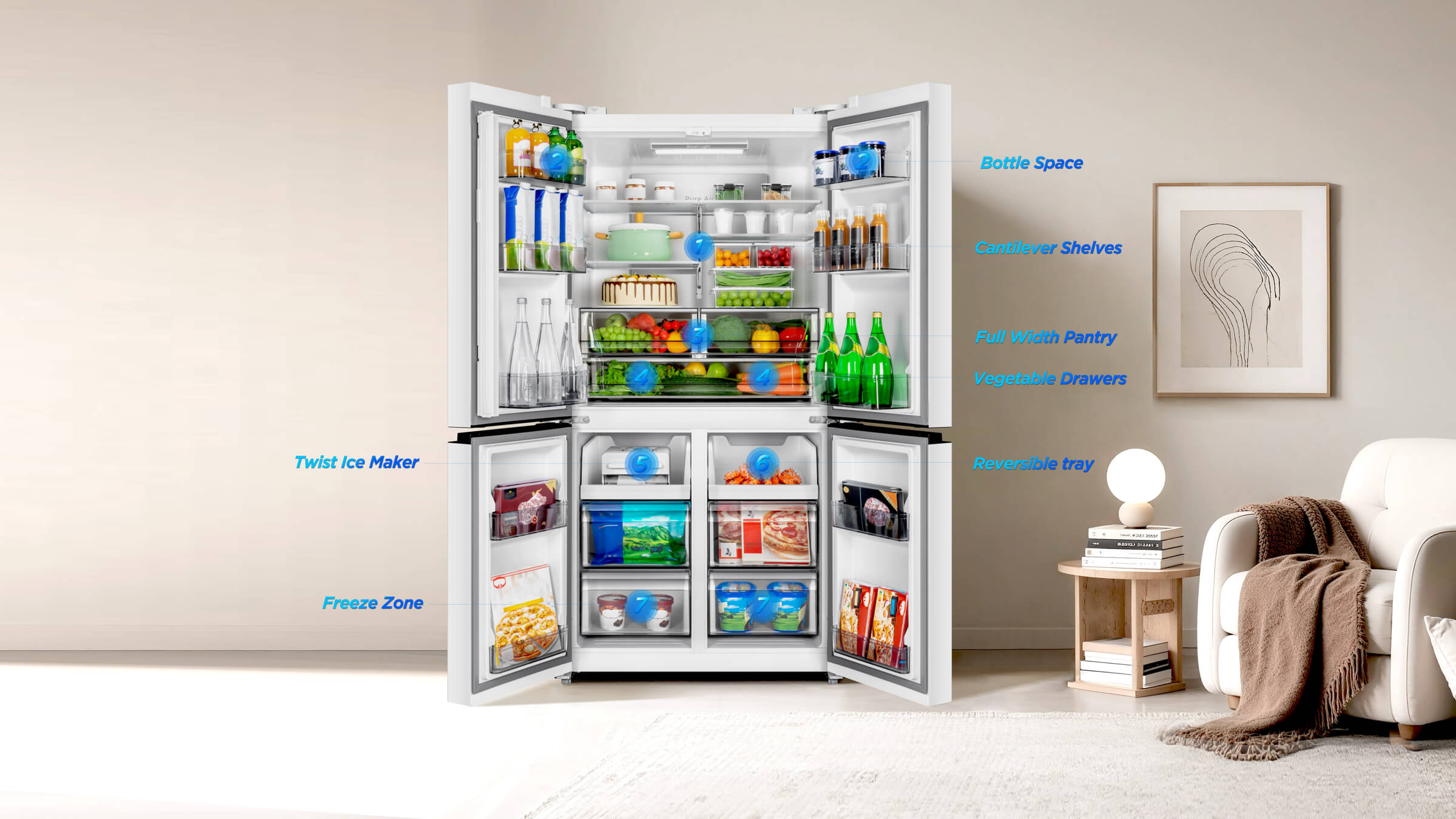 TCL P810CD Multi-Door No-Frost Refrigerator | TCL Global TCL P810CD Multi-Door No-Frost Refrigerator | TCL Global