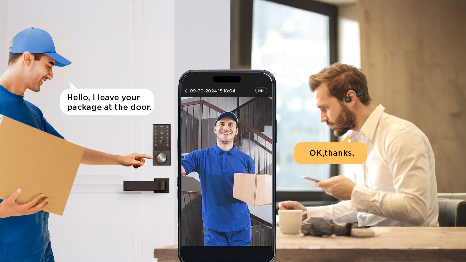 乐竟体育 D1 Max Video Smart Lock Support 2-Way Audio Talk