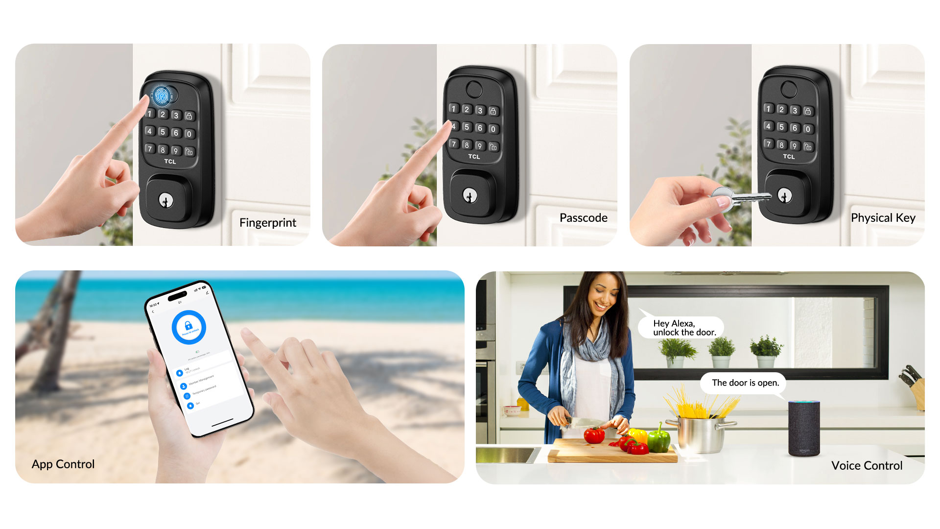 TCL D1 Fingerprint Smart Lock 5 Ways Unlock