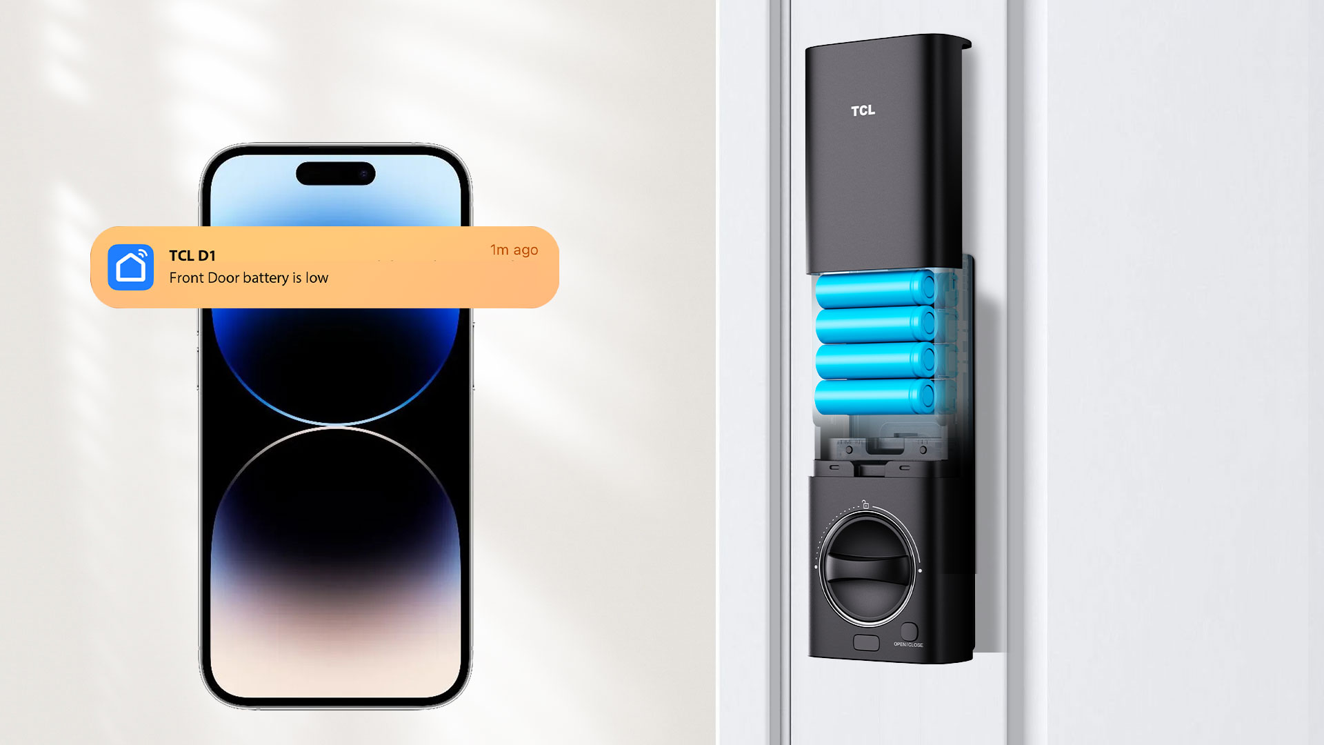 TCL D1 Fingerprint Smart Lock provides up to 9 Months of Reliable Security