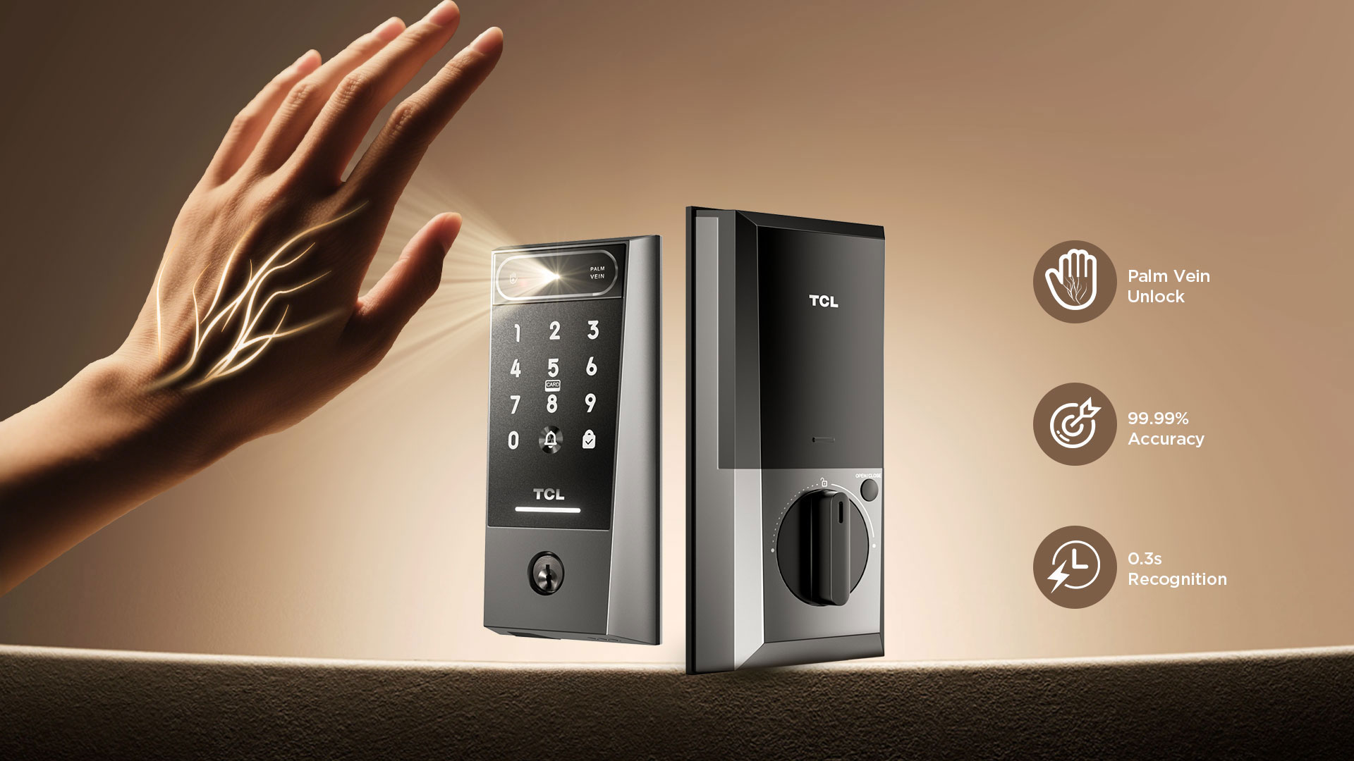 TCL D2 Pro Palm Vein Smart Lock-APP Remote Access | TCL Global