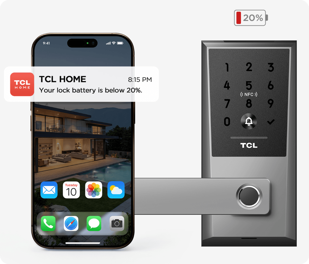 TCL K1 Fingerprint Smart Door Auto Lock 0.3s Fingerprint Unlock