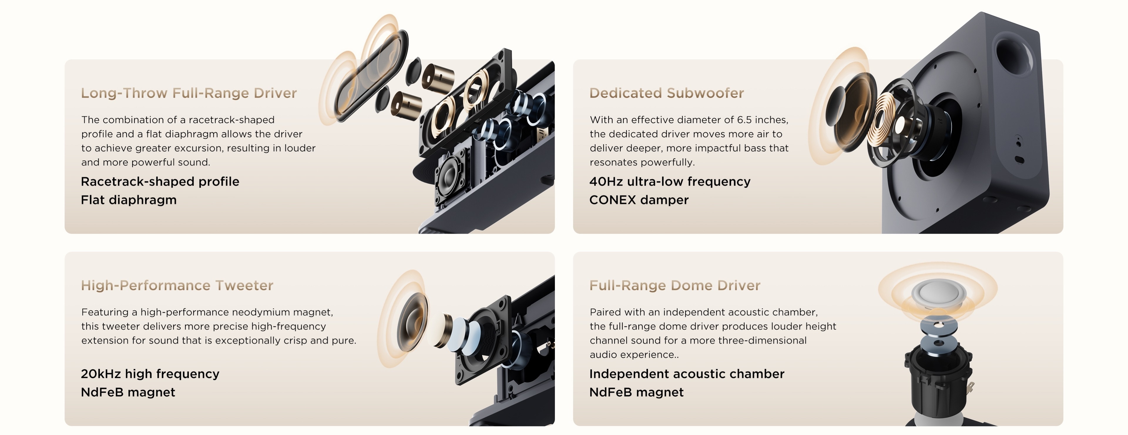 乐竟体育 Z100 Tailored acoustic structure
