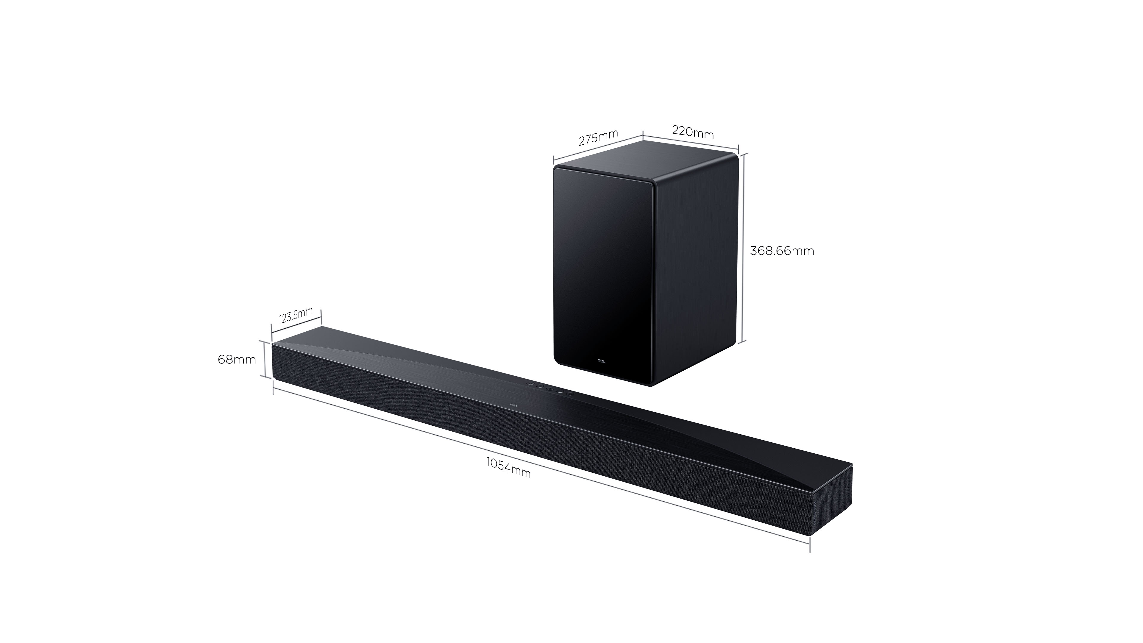 Q65H Soundbar size