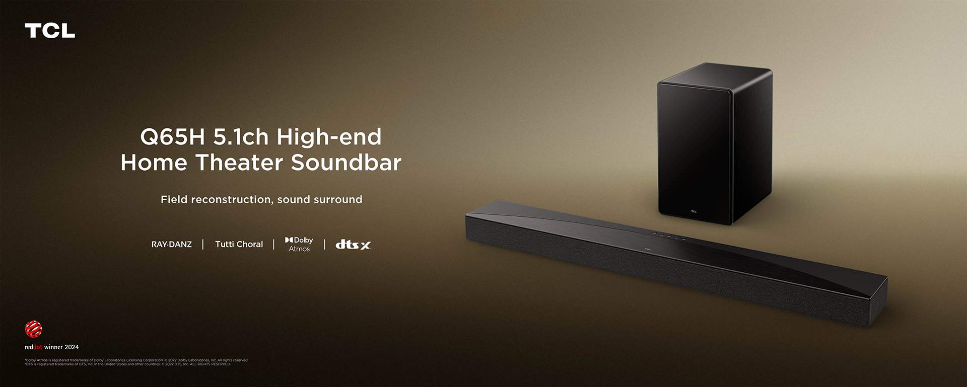TCL Q65H 5.1ch High-end Home Theater Soundbar 