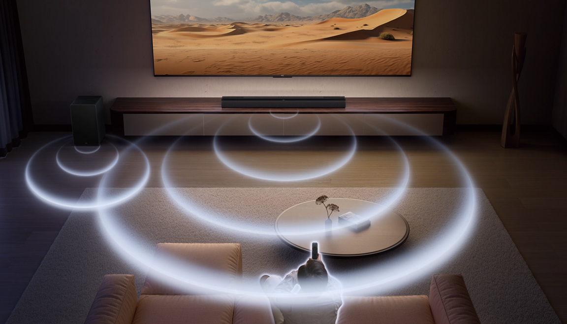 TCL Q75H Soundbar Sound field adaptive