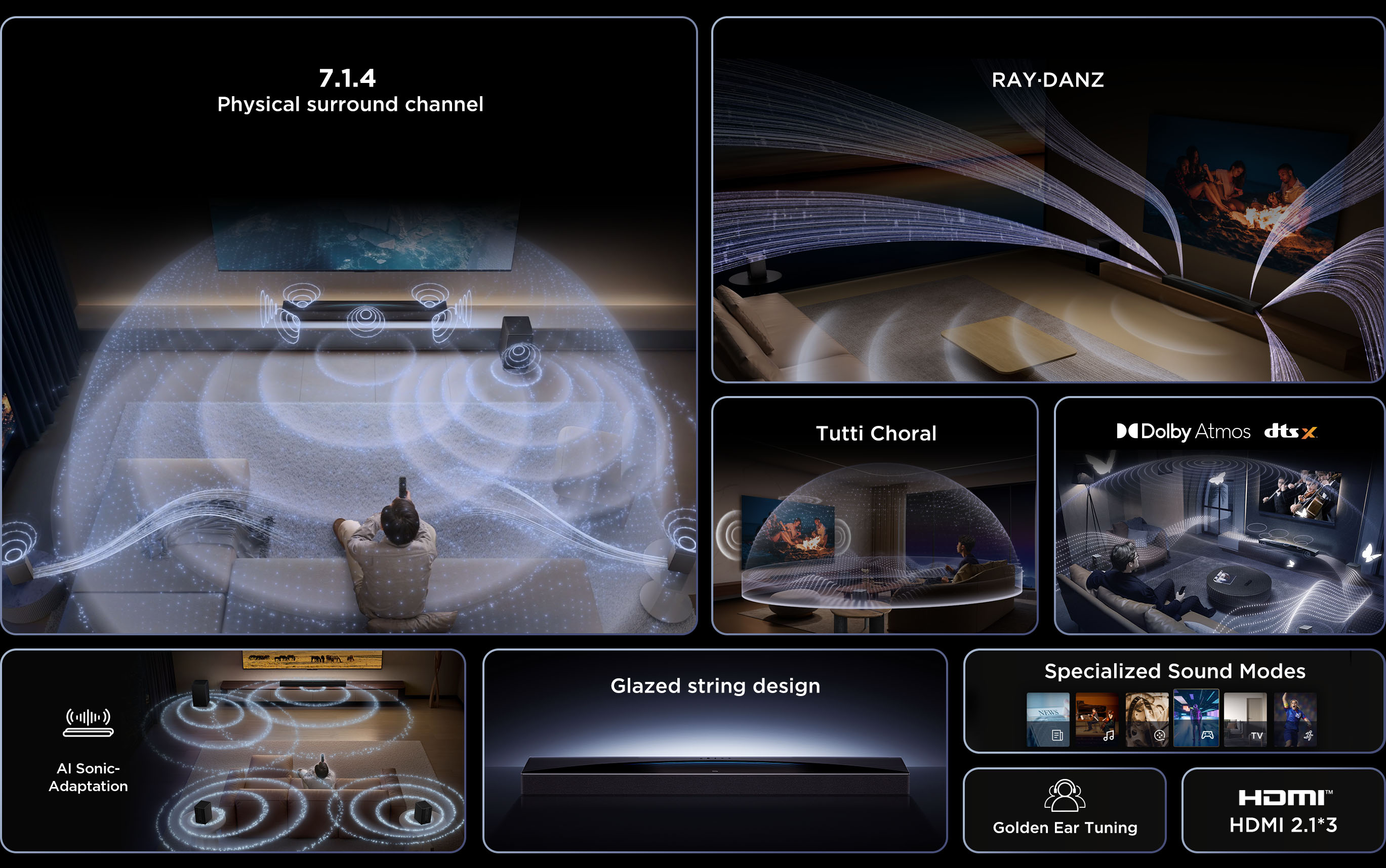 TCL Q85H Pro 7.1.4ch 860W サウンドバー Sound Bar-TCL Q85H Pro 7.1.4ch Flagship Home Theater Soundbar