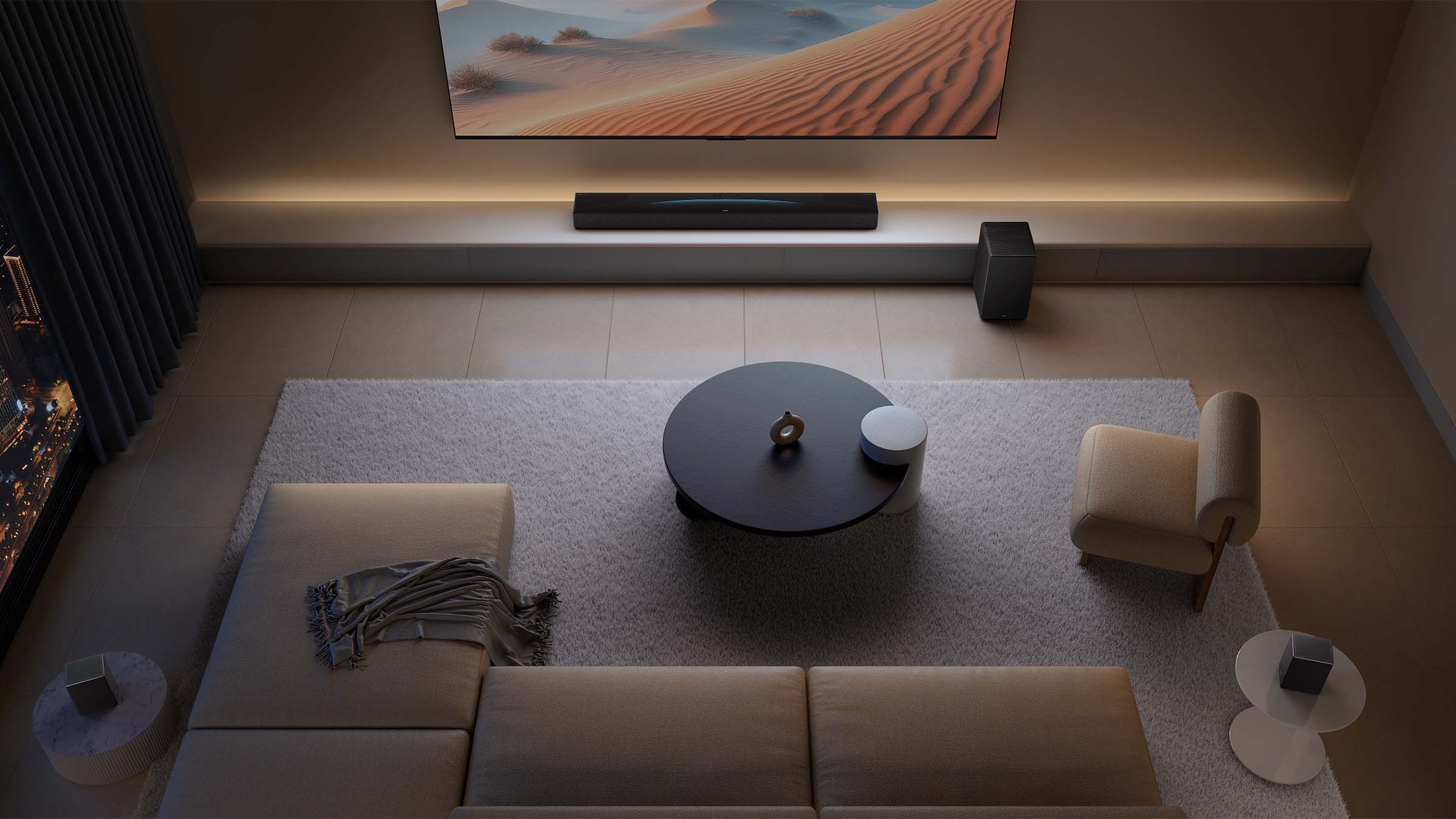 TCL Q85H Soundbar Scene diagram